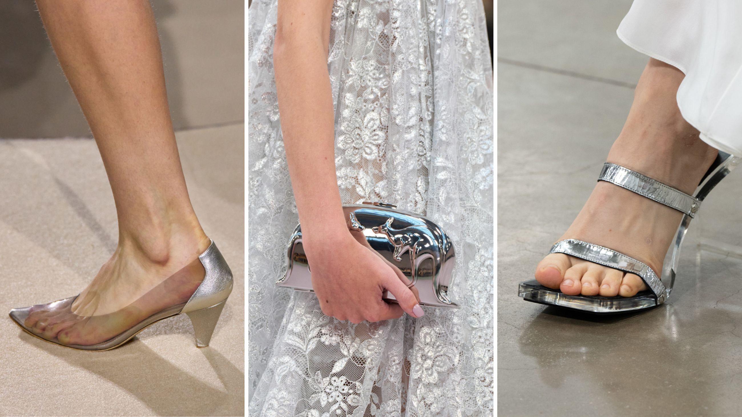 Da sinistra: Chloé; Zimmermann; Maison Margiela SS26 - Credits Launchmetrics.com/Spotlight
