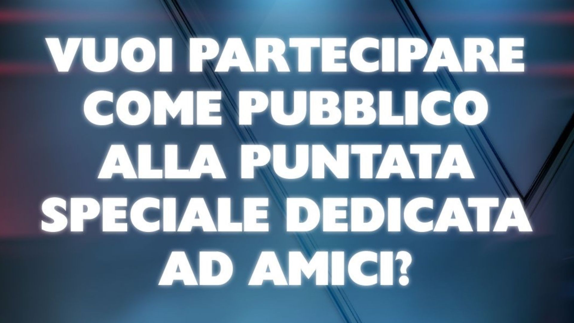 Partecipa come pubblico alla puntata di Verissimo dedicata ad Amici