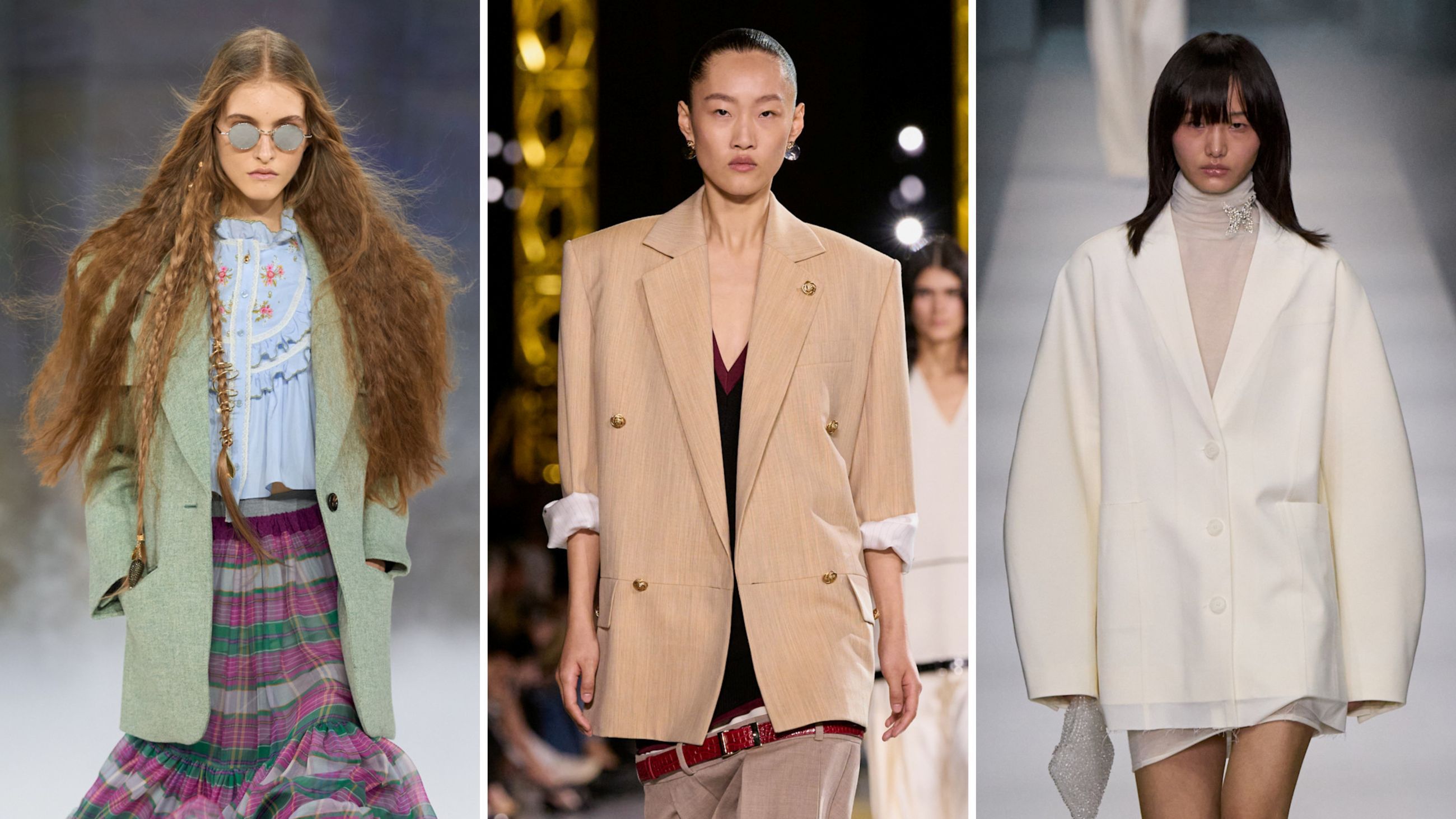 Dalle passerelle FW26: da sinistra Chloé; Chanel; Anteprima - Credits: Launchmetrics.com/Spotlight