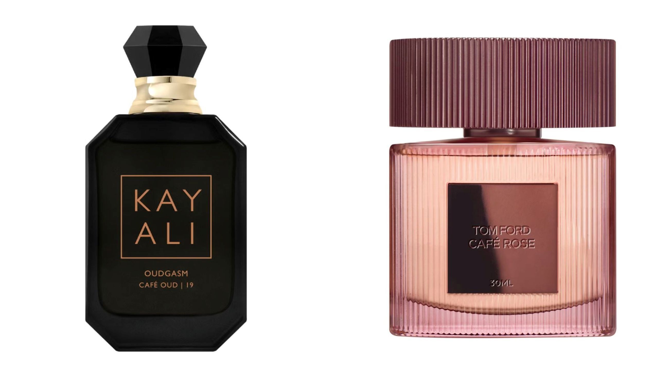 Kayali, Oudgasm Café Oud; Tom Ford, Café Rose - Courtesy Press Office
