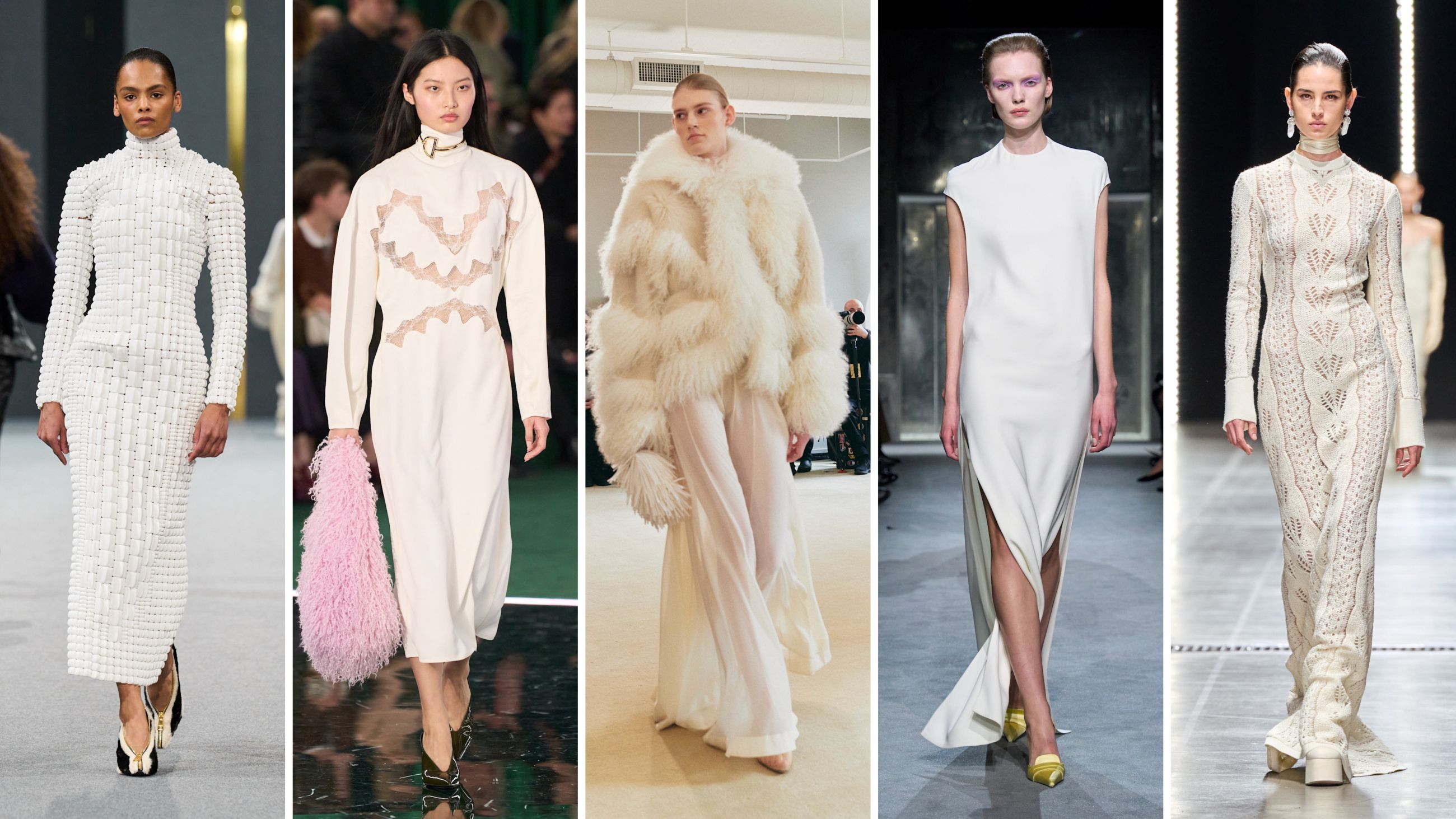 Alcuni outfit dalle sfilate di Balmain, Gucci, Altuzarra, Tom Ford, Ermanno Scervino; FW2526 - Credits: Launchmetrics.com/Spotlight