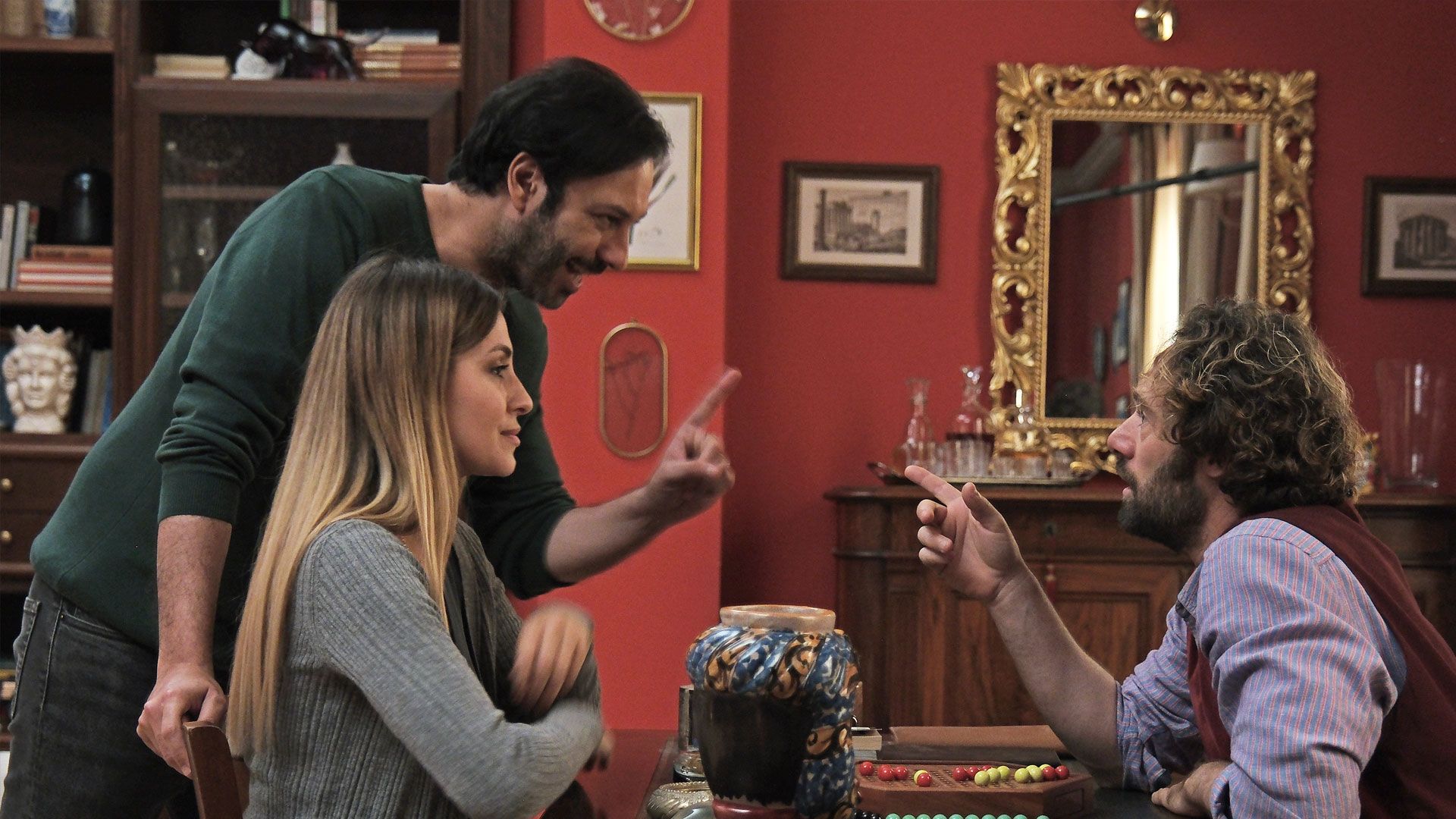 Matteo Branciamore (Marco) e Ludovico Fremont (Walter) in una scena de I Cesaroni
