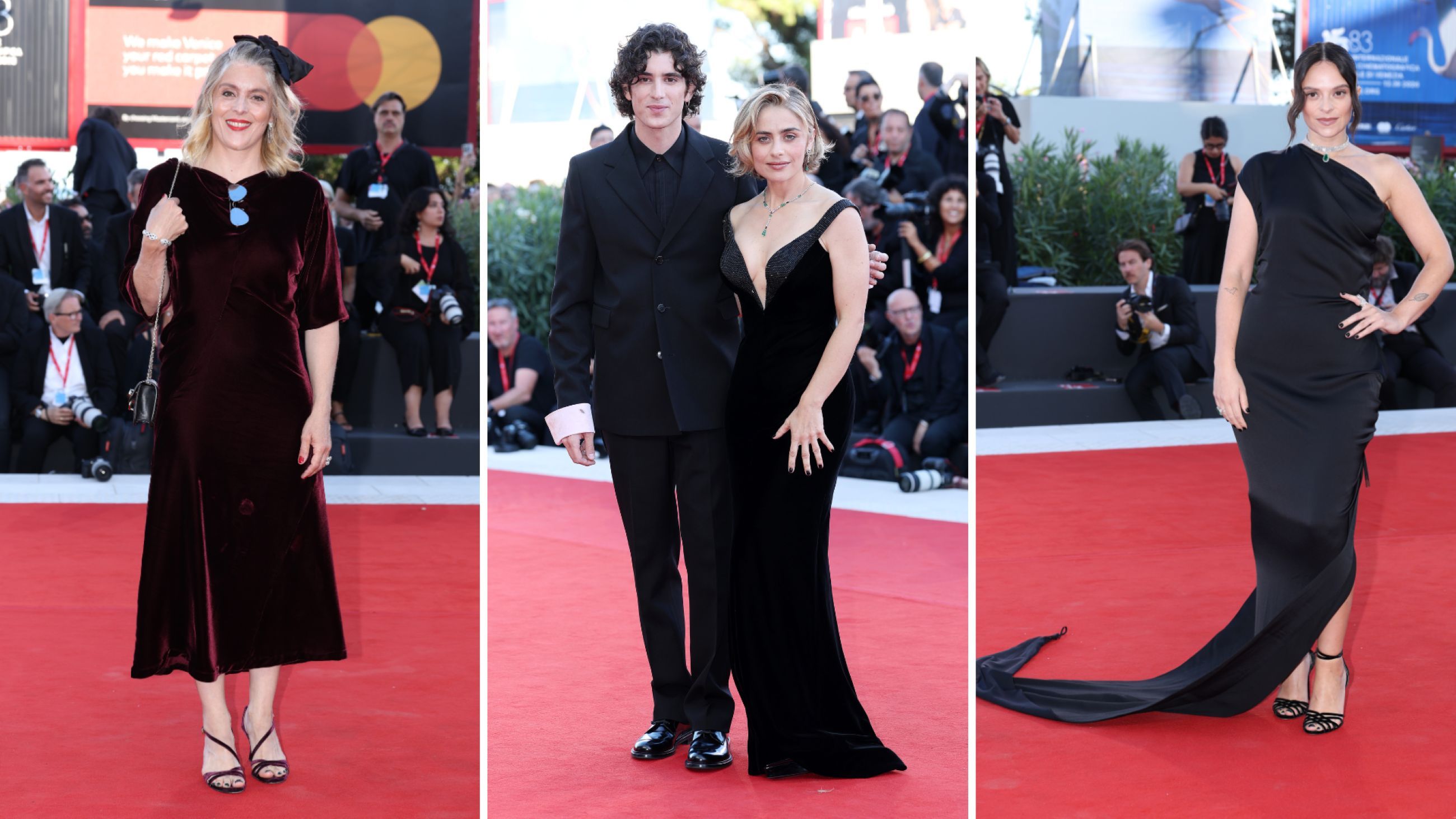 Da sinistra: Valérie Donzelli; Nicolas Maupas e Greta Scarano; Francesca Michielin - Credits Getty Images 