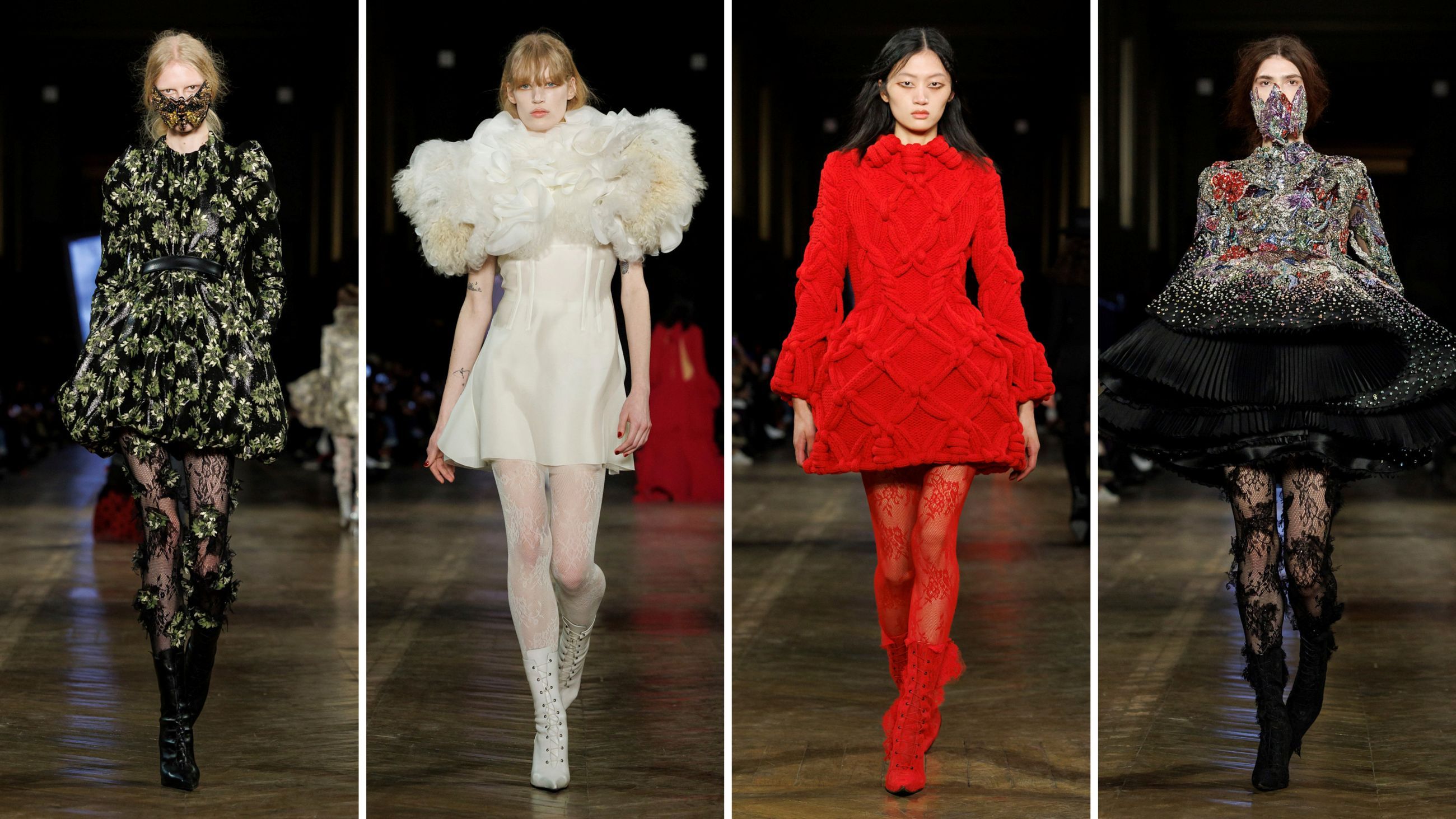 Alcuni look dalla sfilata di Alexander McQueen FW2526 - Credits: Launchmetrics.com/Spotlight