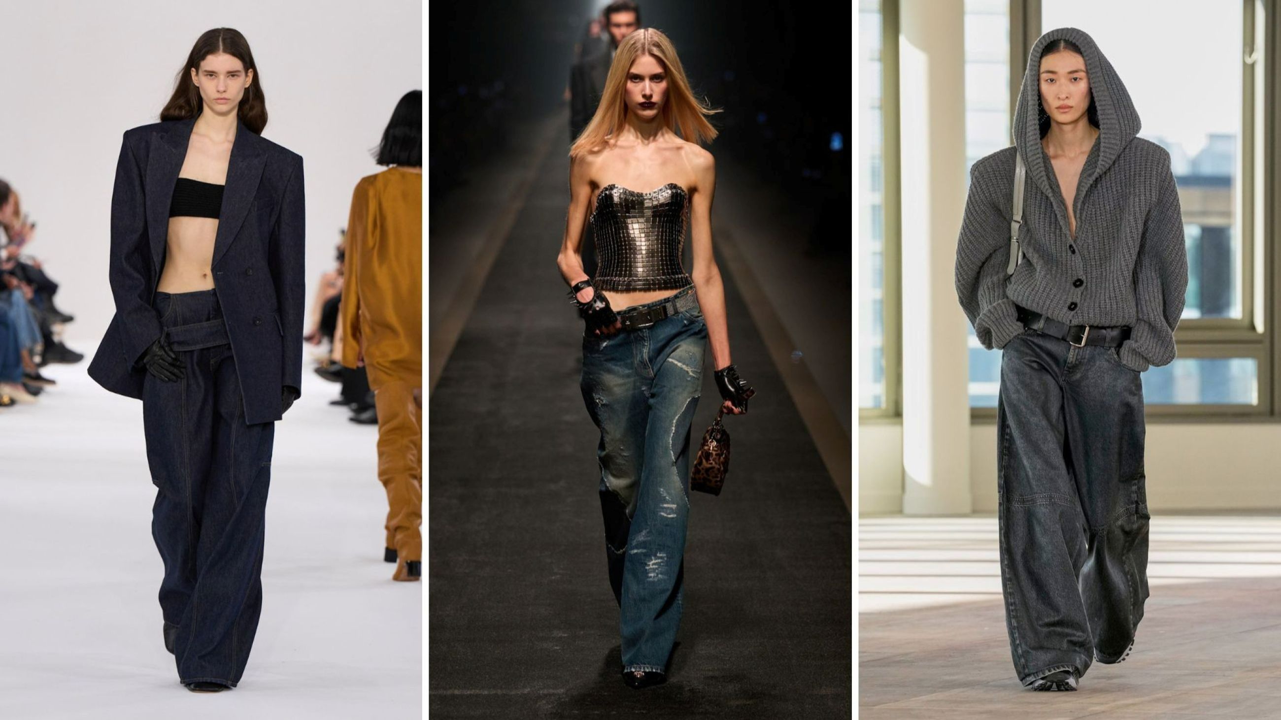 Da sinistra verso destra: Sportmax FW25; Versace FW25; Stella McCartney FW25 
Credits Launchmetrics.com/Spotlight 
