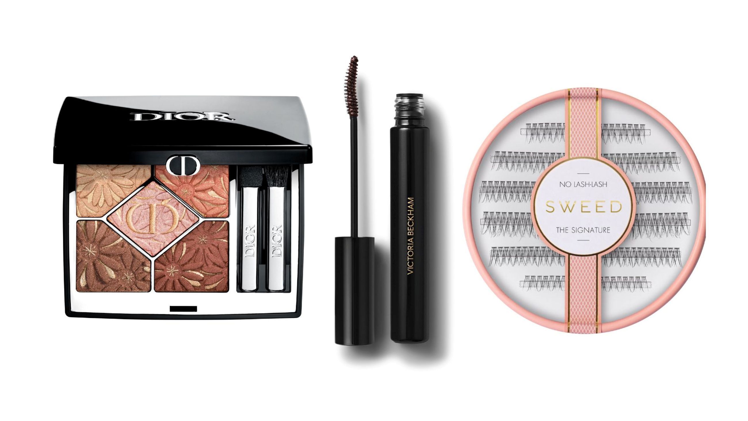 Dior, Diorshow 5 Couleurs; Victoria Beckham Beauty, Future Lash Mascara; Sweed, No Lash Lash - Credits: Courtesy Press Office