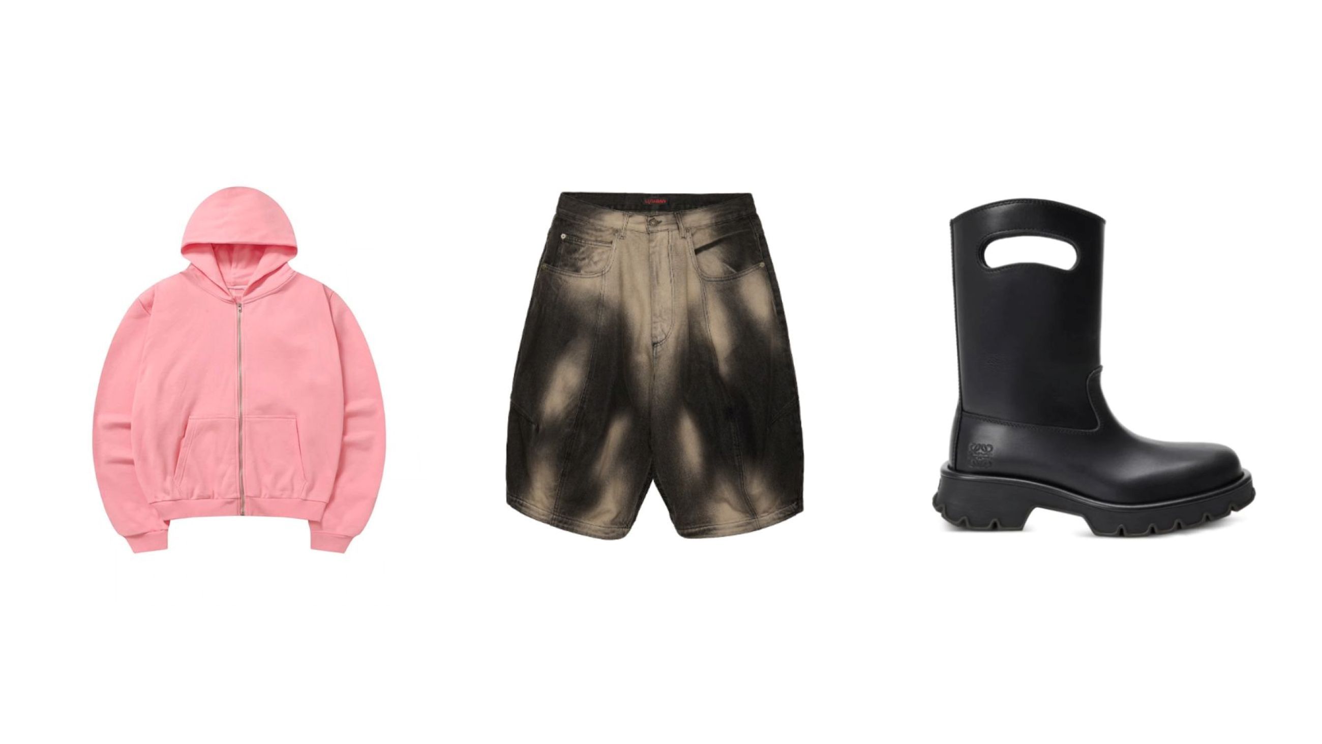 Felpa Rosa Skylrk; Bermuda Lu'u Dan; Stivali Bobby Bag Loewe - Credits: Courtesy Press Office