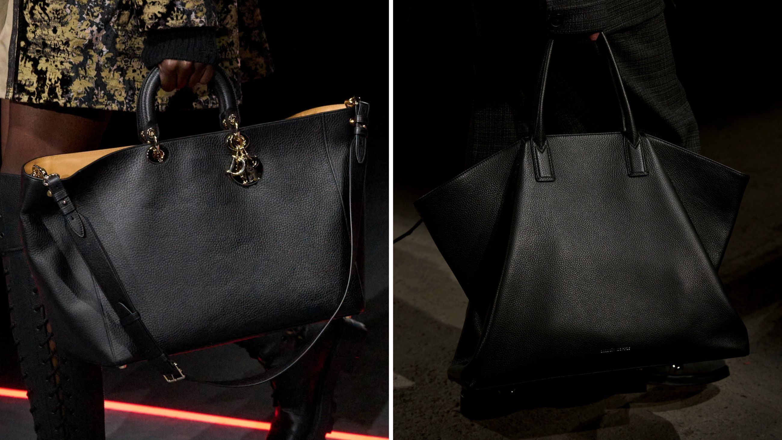 A sinistra una maxi bag con charms firmata Christian Dior; a destra un modello ampio di Antonio Marras - Credits: Launchmetrics.com/Spotlight