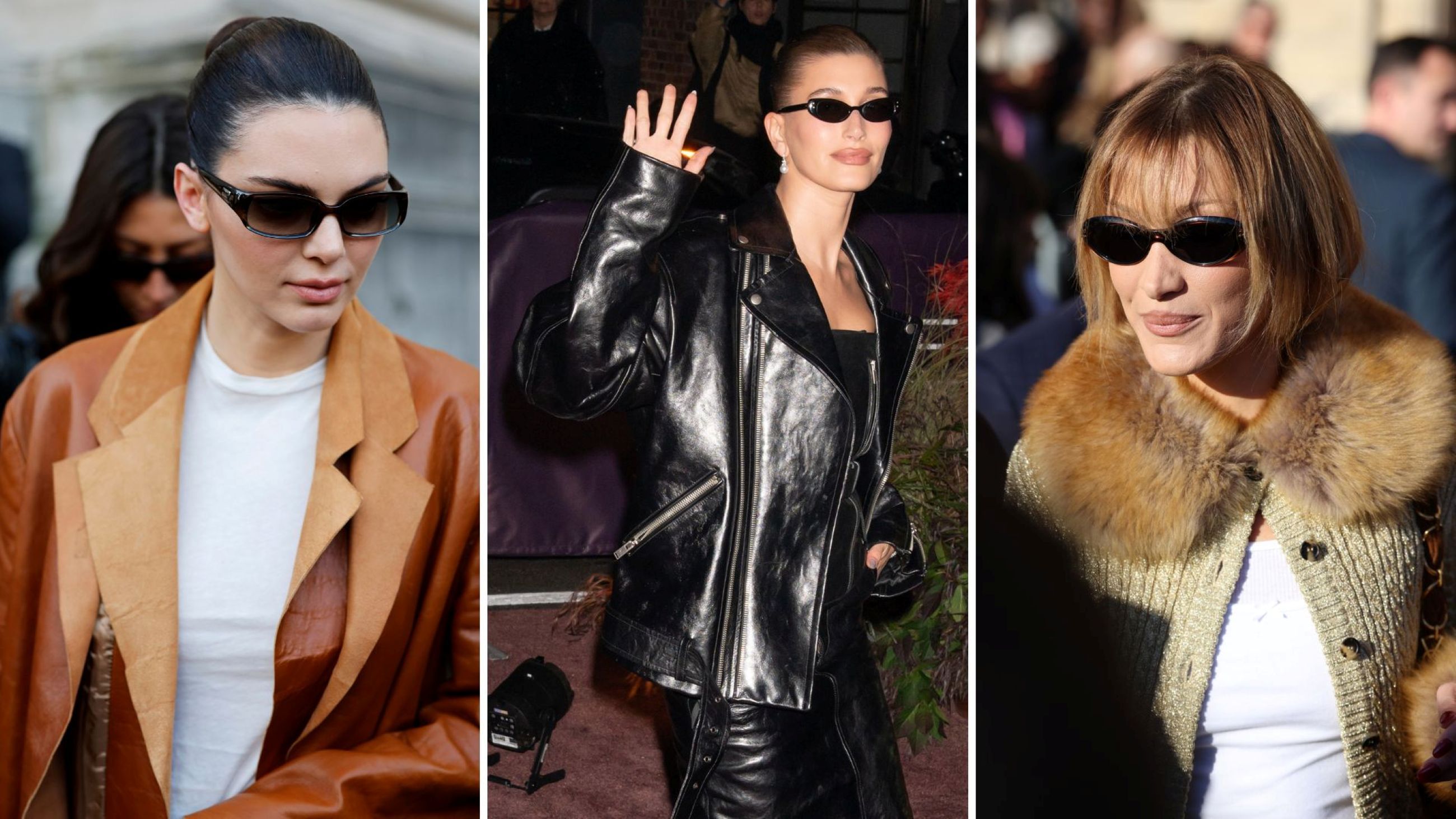 Da sinistra a destra, Kendall Jenner, Hailey Bieber e Bella Hadid - Credits: Getty Images