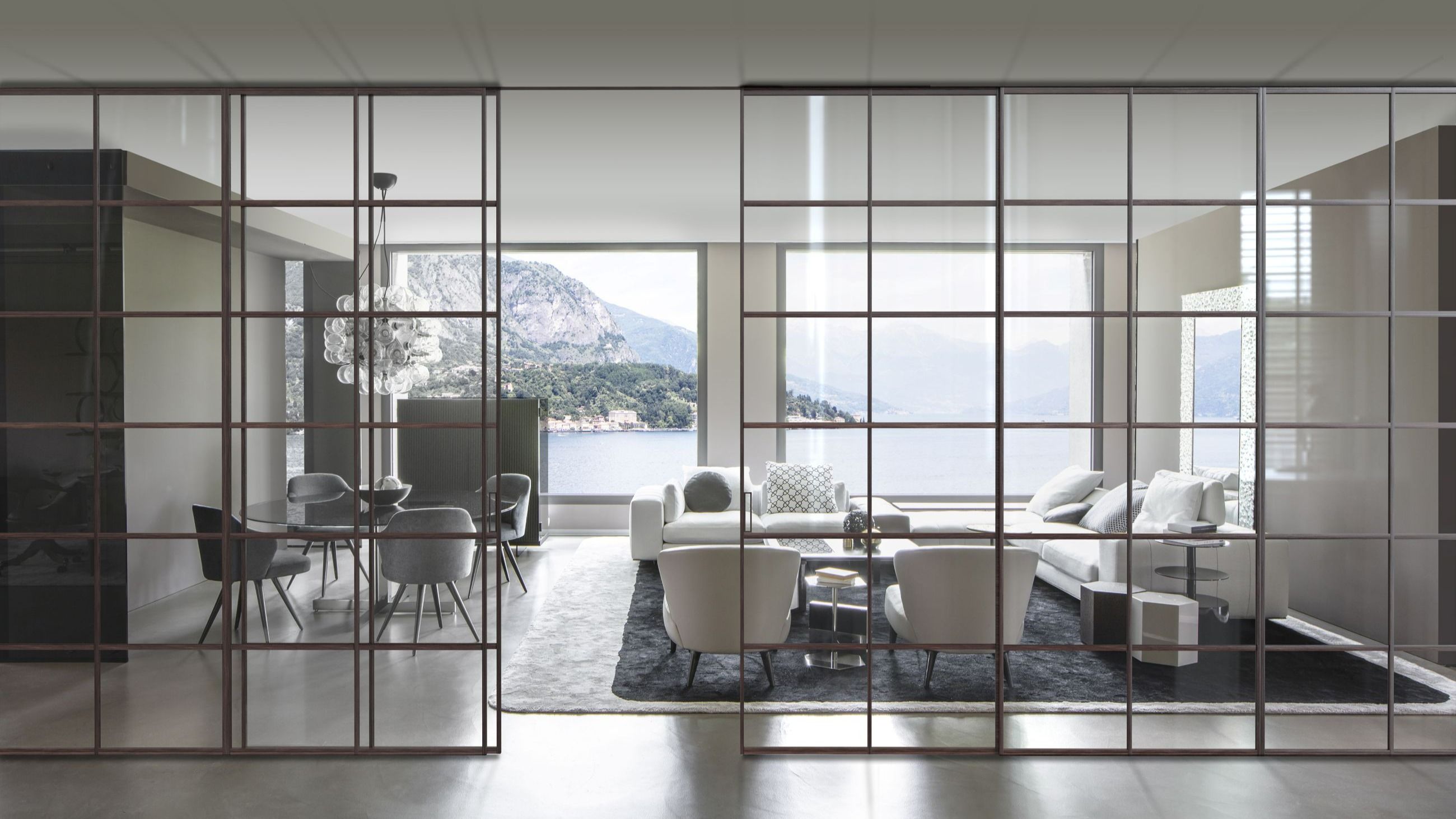 Collezione Bellagio, Viva Porte: vetro e alluminio per separare senza oscurare - Credits: Courtesy Collezione Bellagio 