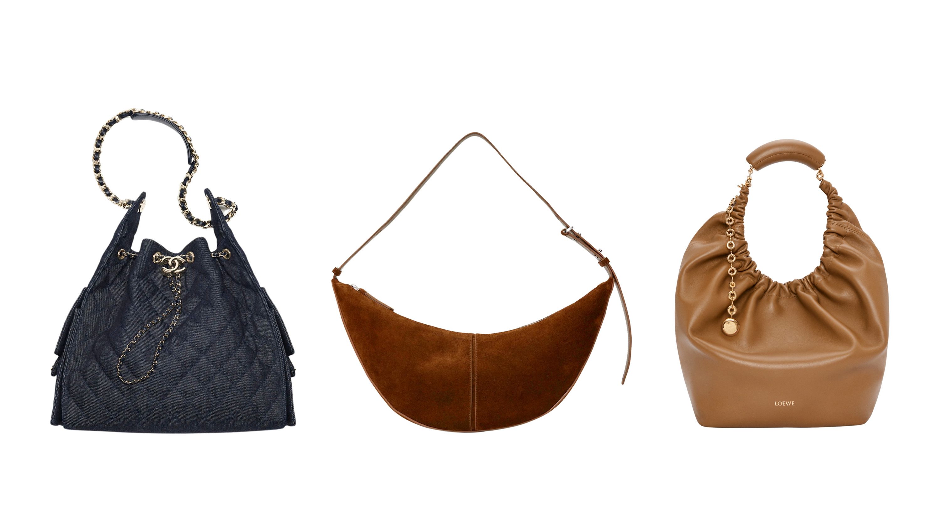 Da sinistra: Chanel; Proenza Shouler; Loewe
