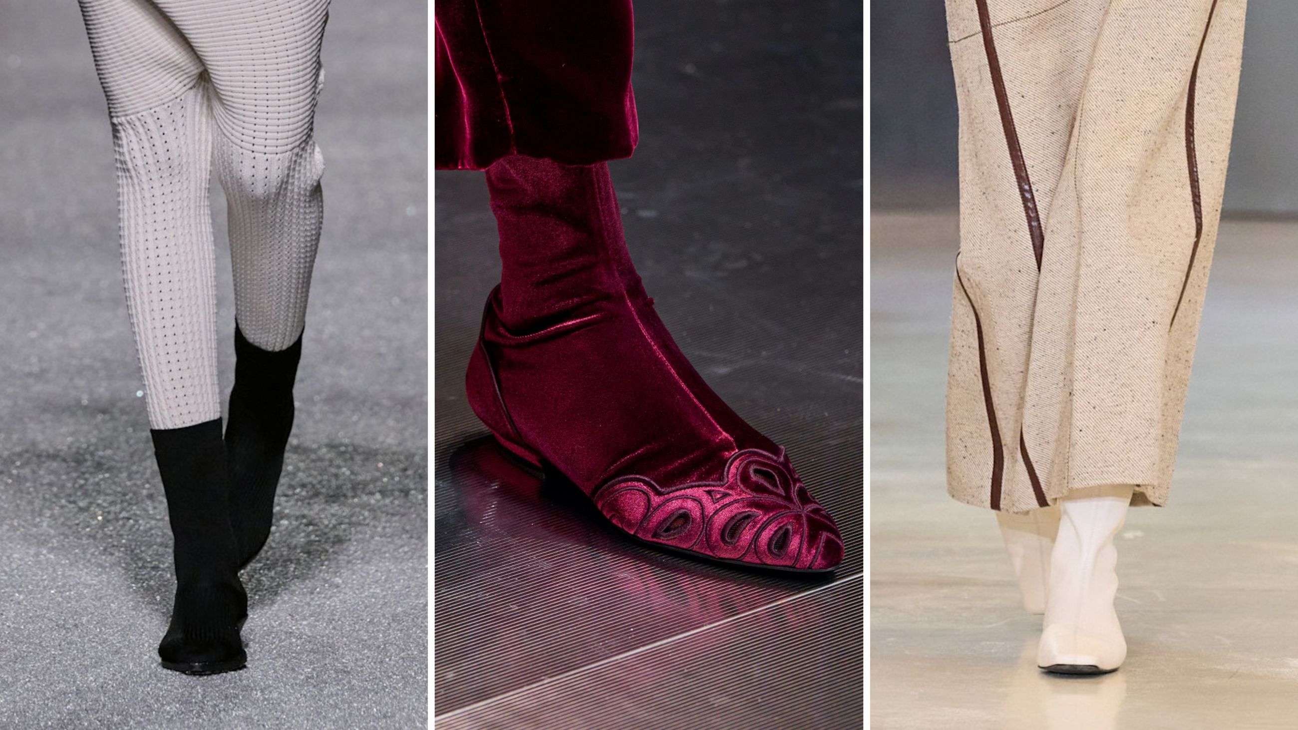 Sfilate FW26: da sinistra Issey Miyake; Giorgio Armani; Sarawong - Credits: Launchmetrics.com/Spotlight
