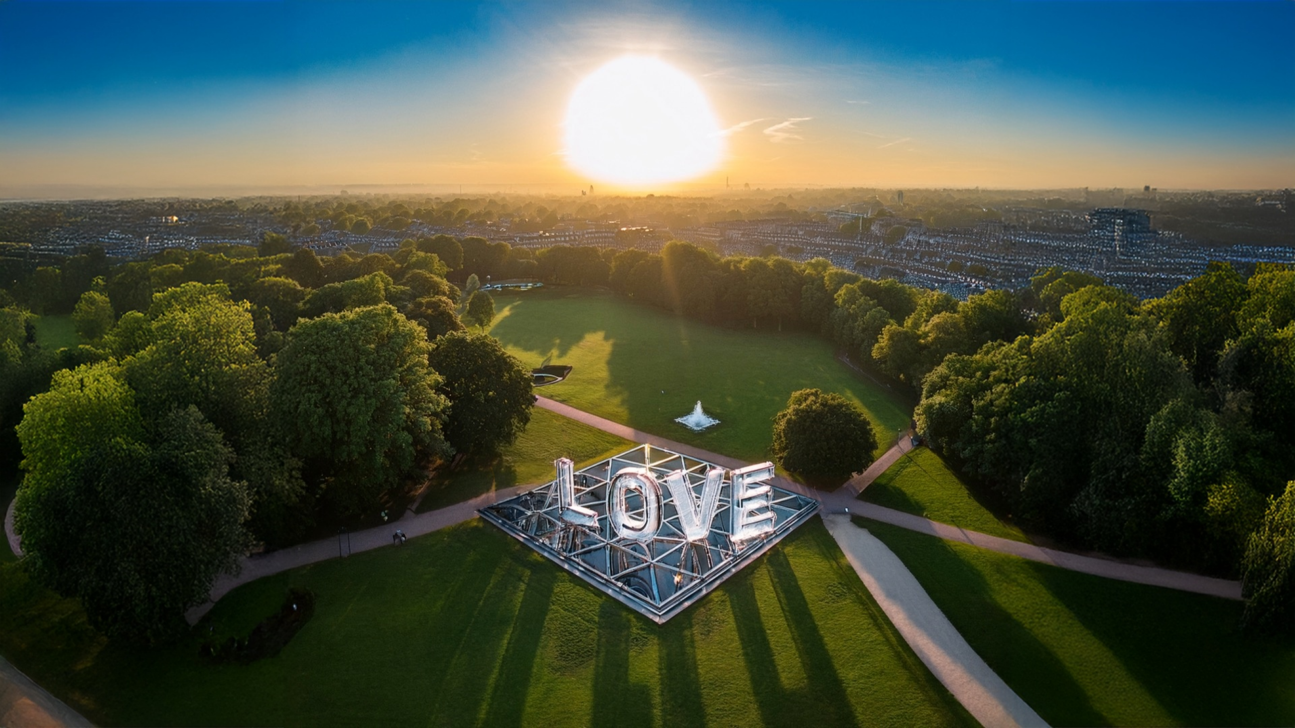 Aerial render of augmented reality typography 
Courtesy Press Office