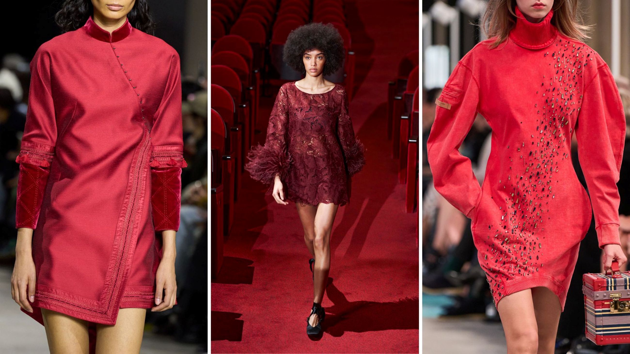 Shiatzy Chen FW25; Ungaro FW25; Louis Vuitton FW25 - Credits: Launchmetrics.com/Spotlight