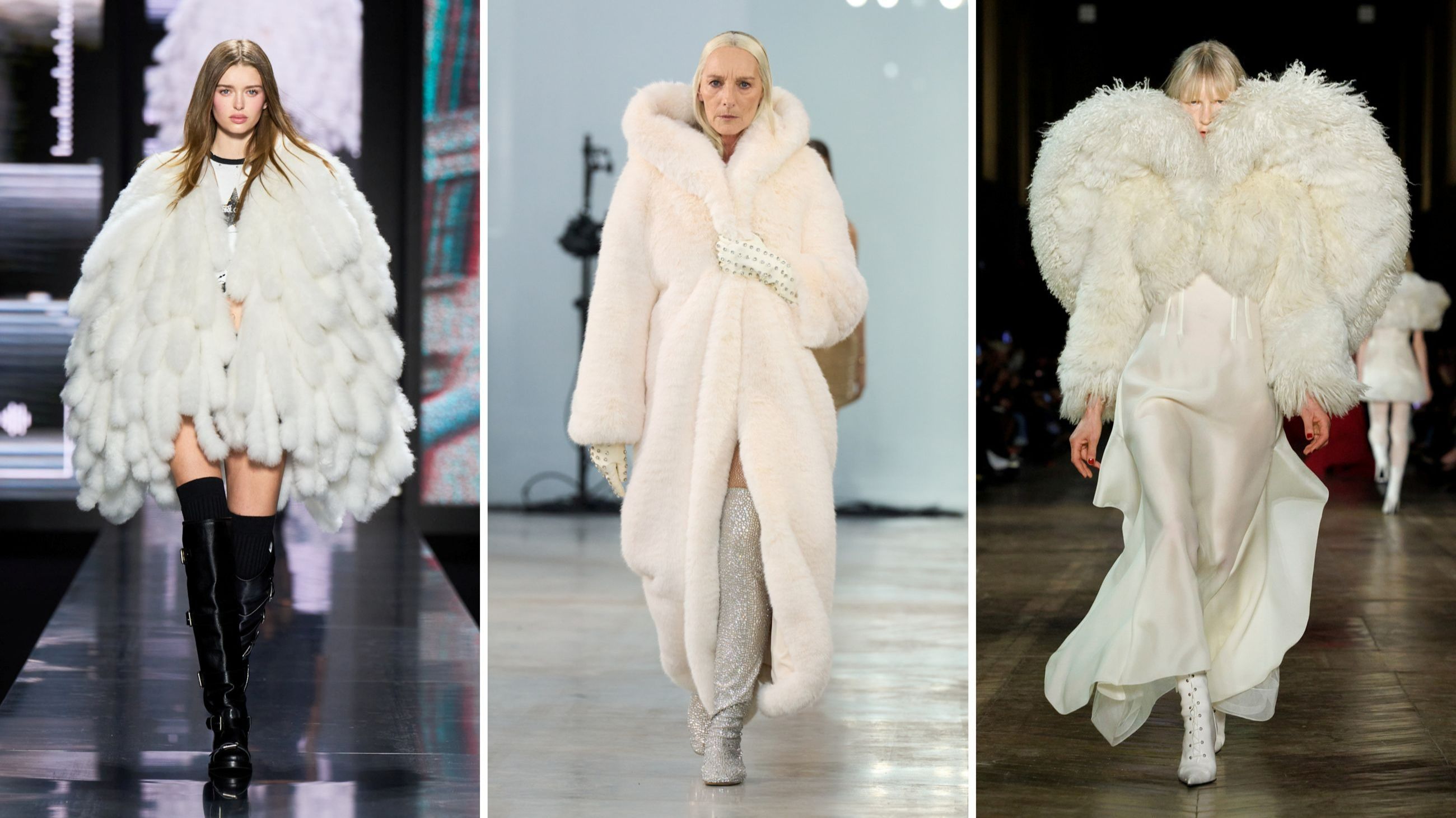 Da sinistra look dalle sfilate FW2526 di Dolce&Gabbana, Giuseppe Di Morabito ed Alexander McQueen - Credits: Launchmetrics.com/Spotlight