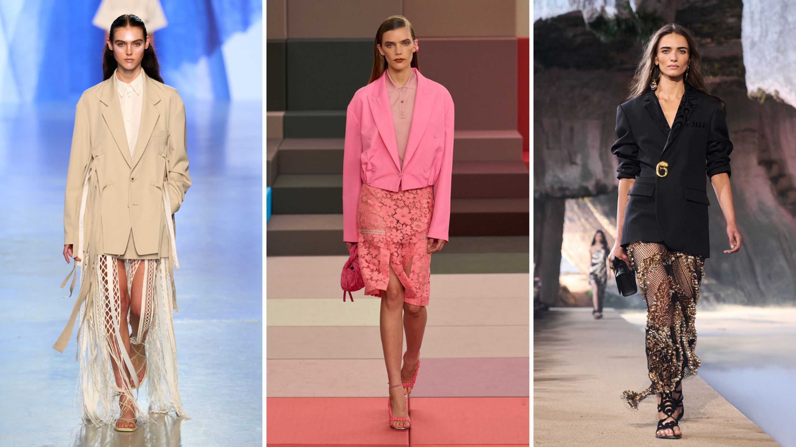 Da sinistra: Ujoh; Fendi; Pucci SS26 - Credits Launchmetrics.com/Spotlight
