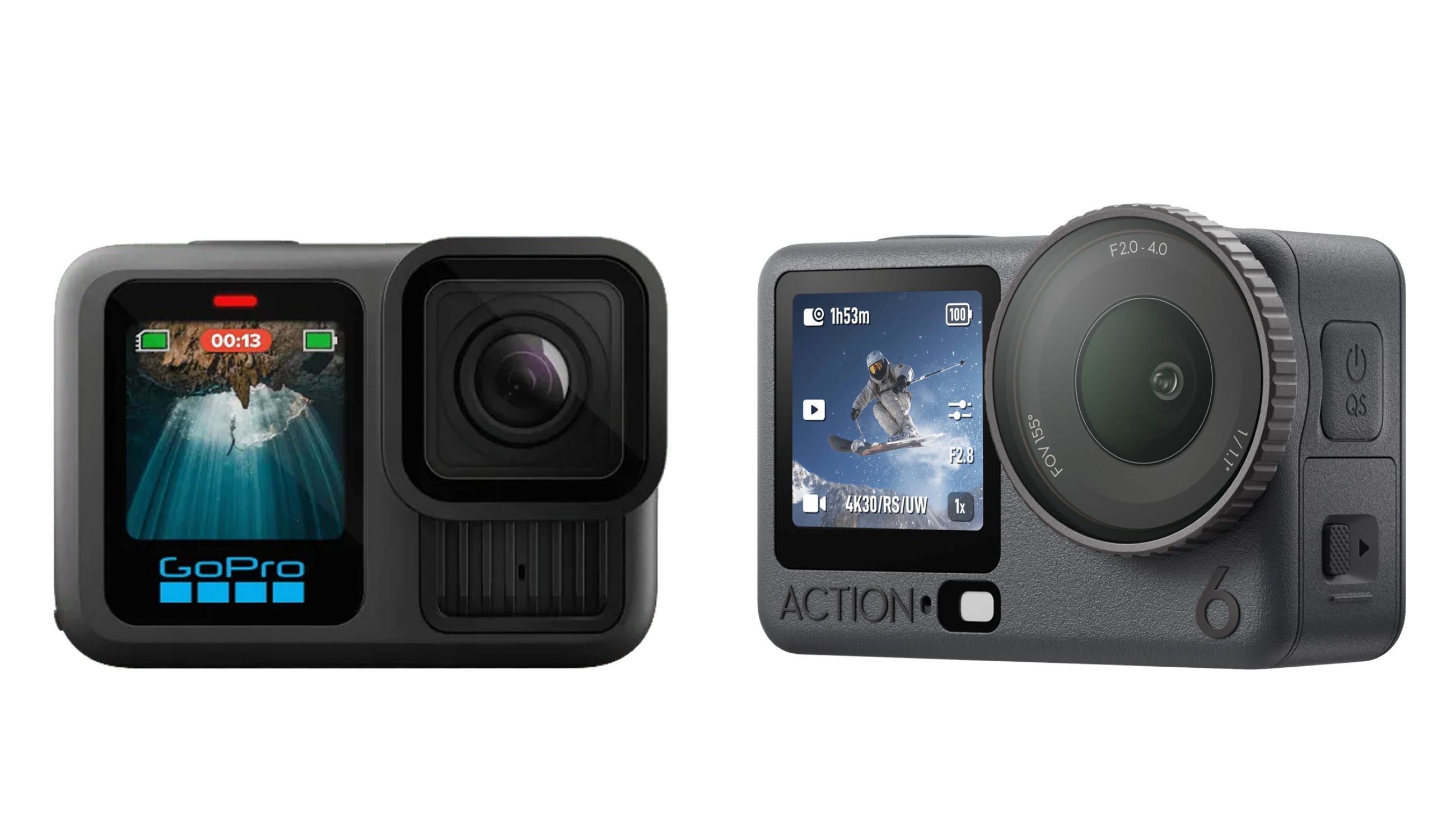 Da sinistra: GoPro Hero 13 Black, DJI Osmo Action 6 - Crediti: M. Dall’ava 