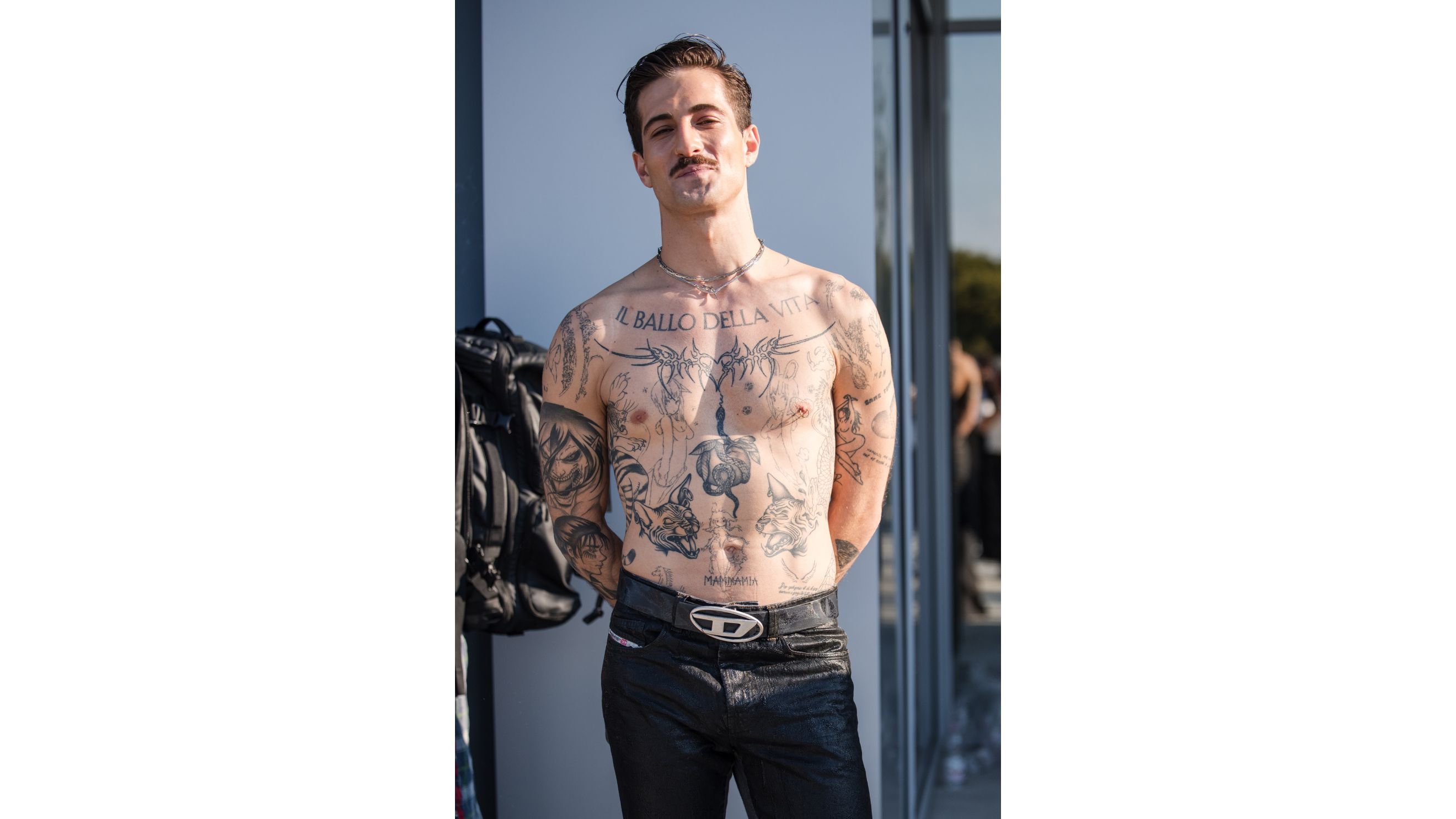 Damiano David alla sfilata Diesel durante la Milano Fashion Week Menswear Primavera/Estate 2025 - Credits: Getty Images