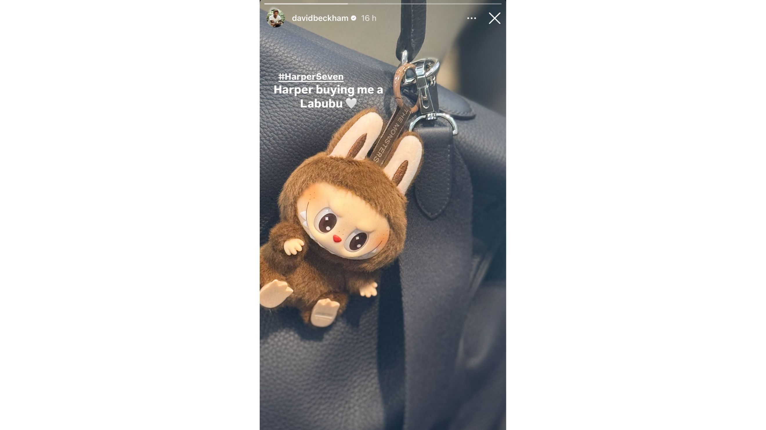 La Labubu regalata a David Beckham dalla figlia Harper
