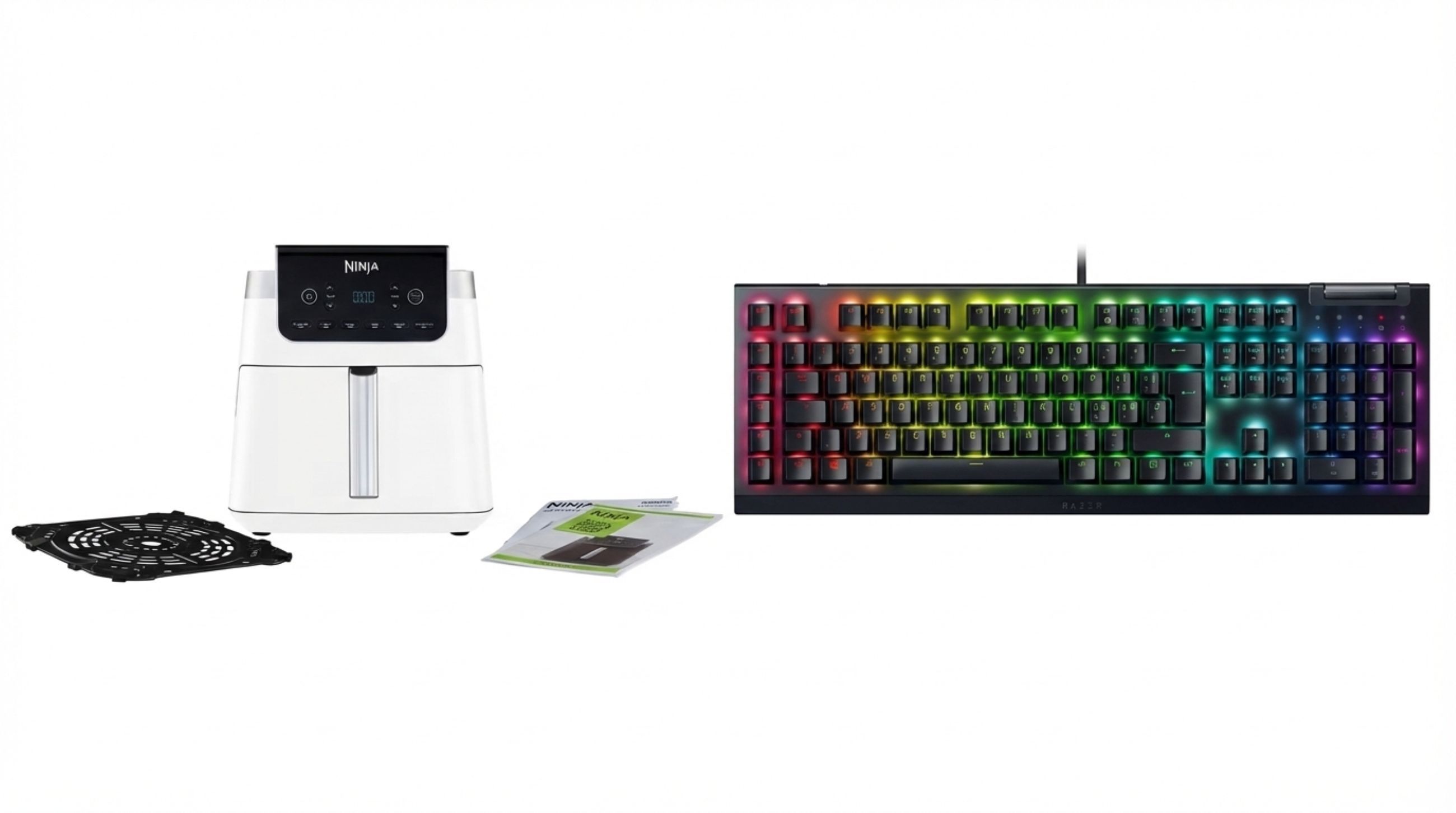 Da sinistra: Ninja Air Fryer AF300EU; Razer BlackWidow V4X - Courtesy Press Office