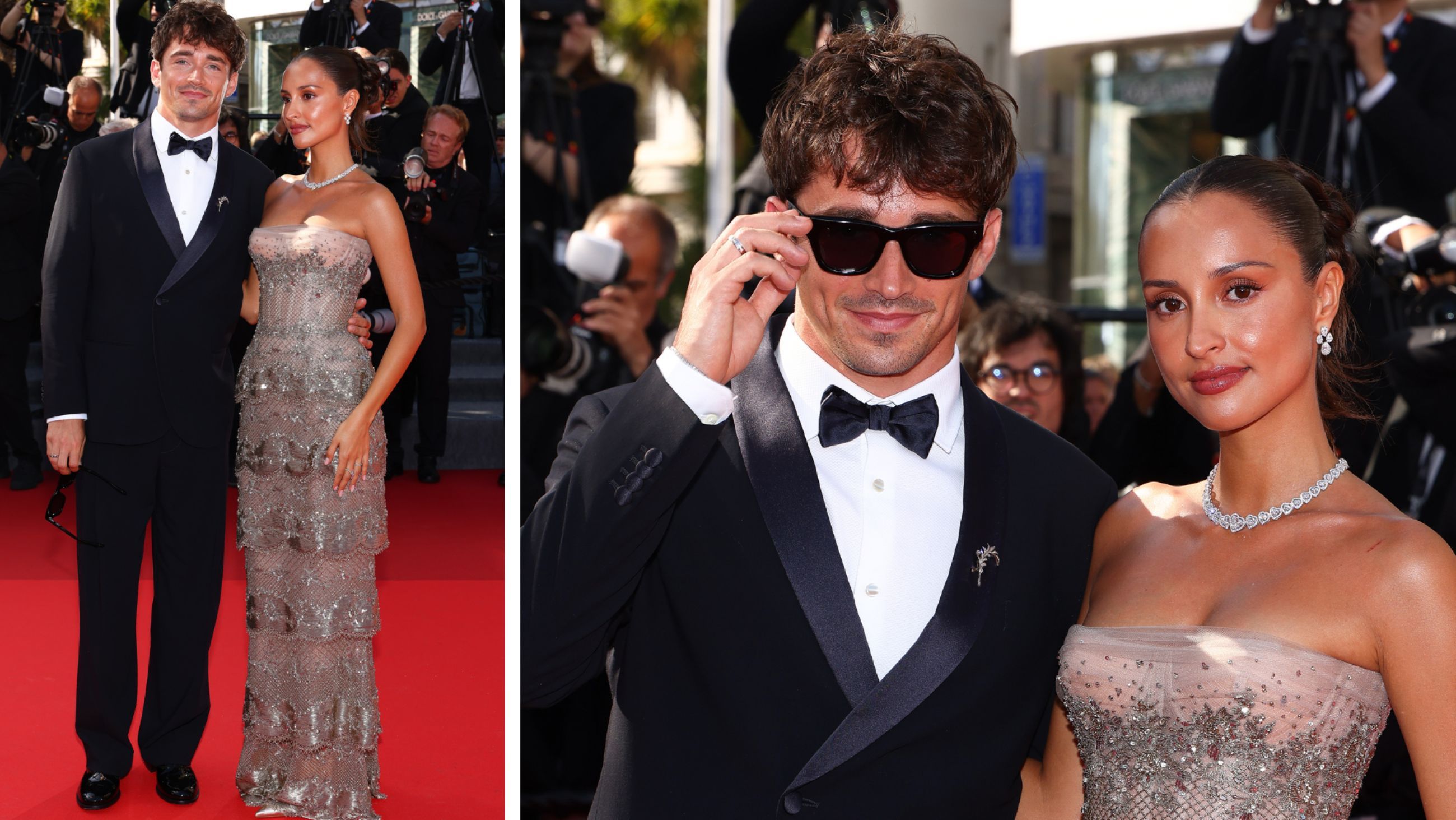 Charles Leclerc e Alexandra Leclerc durante la proiezione di "La Vie D'Une Femme" al 79º Festival del Cinema di Cannes, 2026 - Credits Getty Images