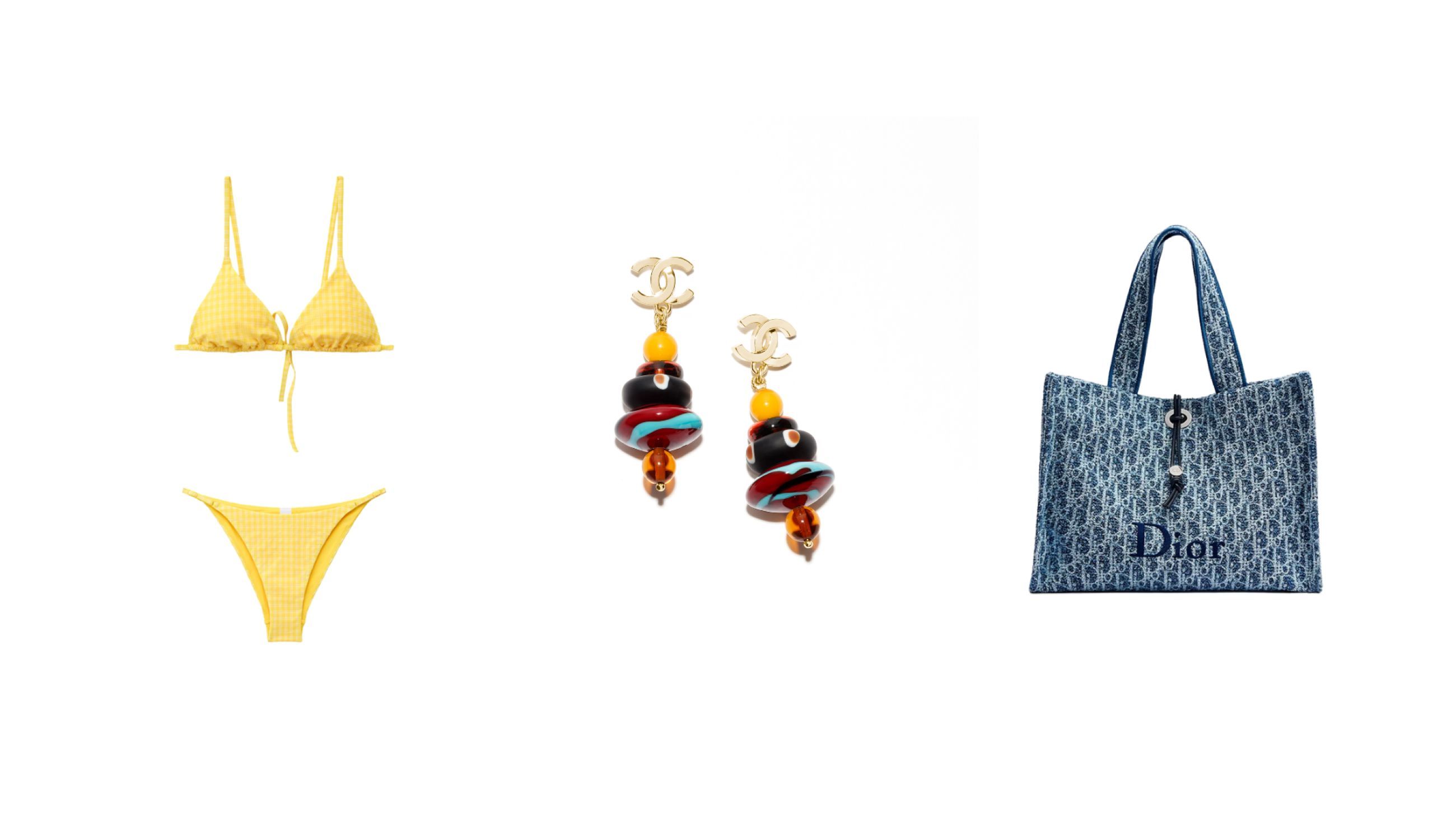 Da sinistra: & Other Stories; Chanel Coco Beach; Dior 