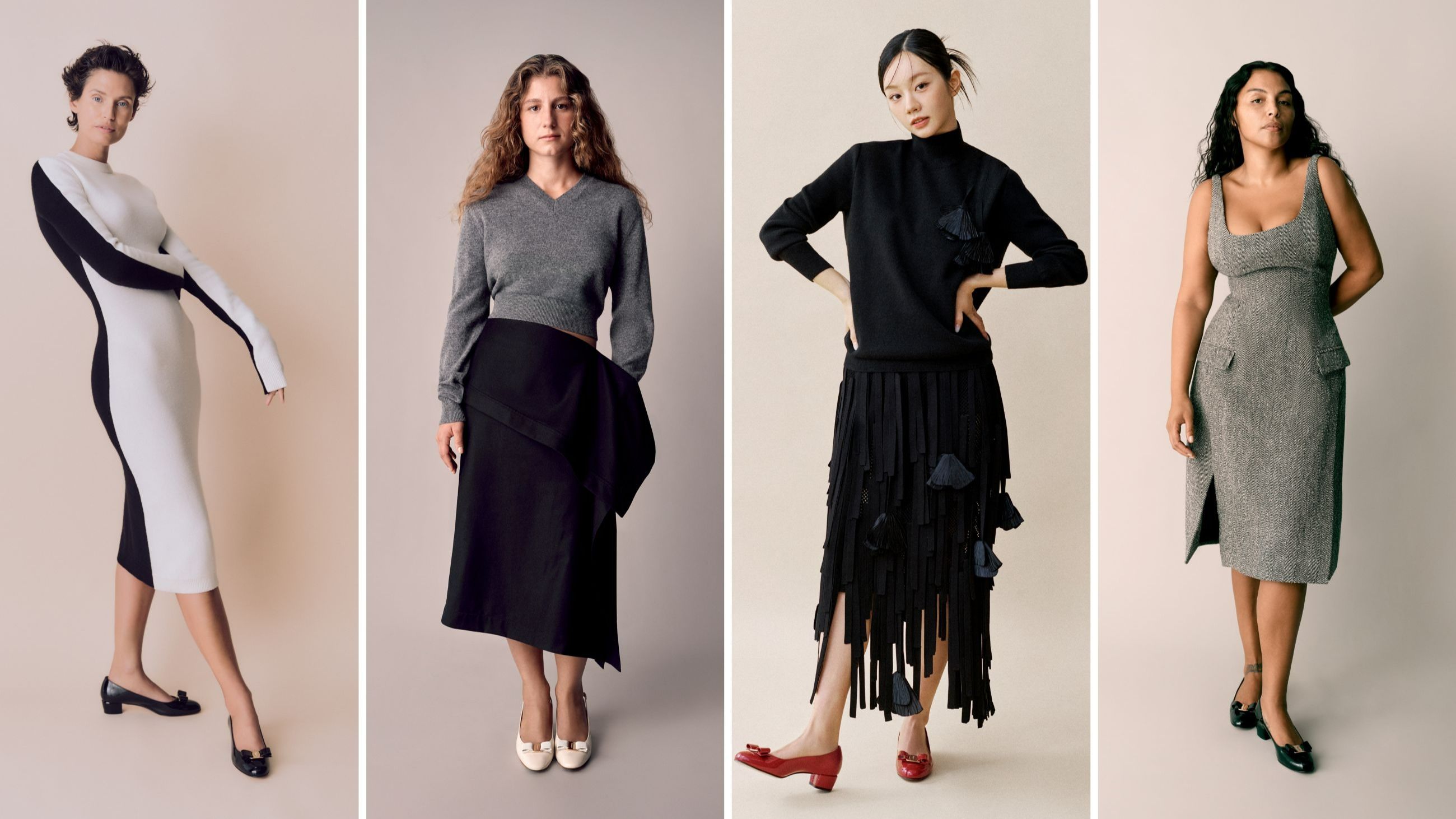 Da sinistra: Bianca Balti, Fiamma Paternò Castello di San Giuliano, Hyeri Lee e Paloma Elsesser - Credits: Press Office