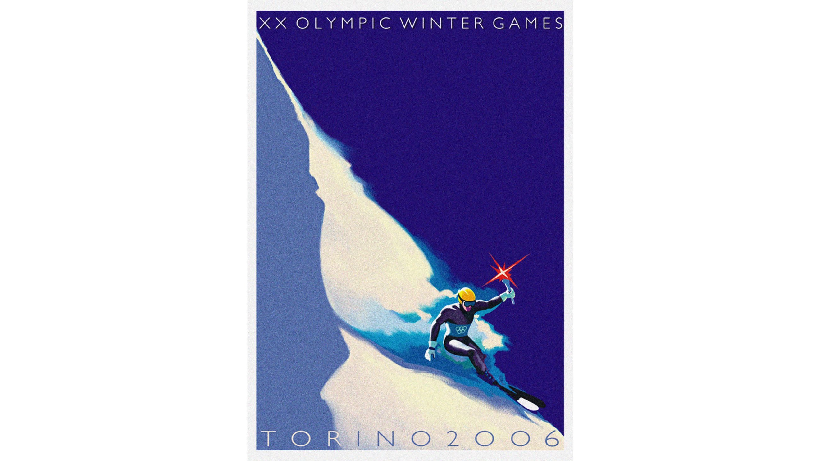 Poster ufficiale dei XX Giochi Olimpici Invernali del 2006 a Torino. Collezione privata - Credits: Getty Images