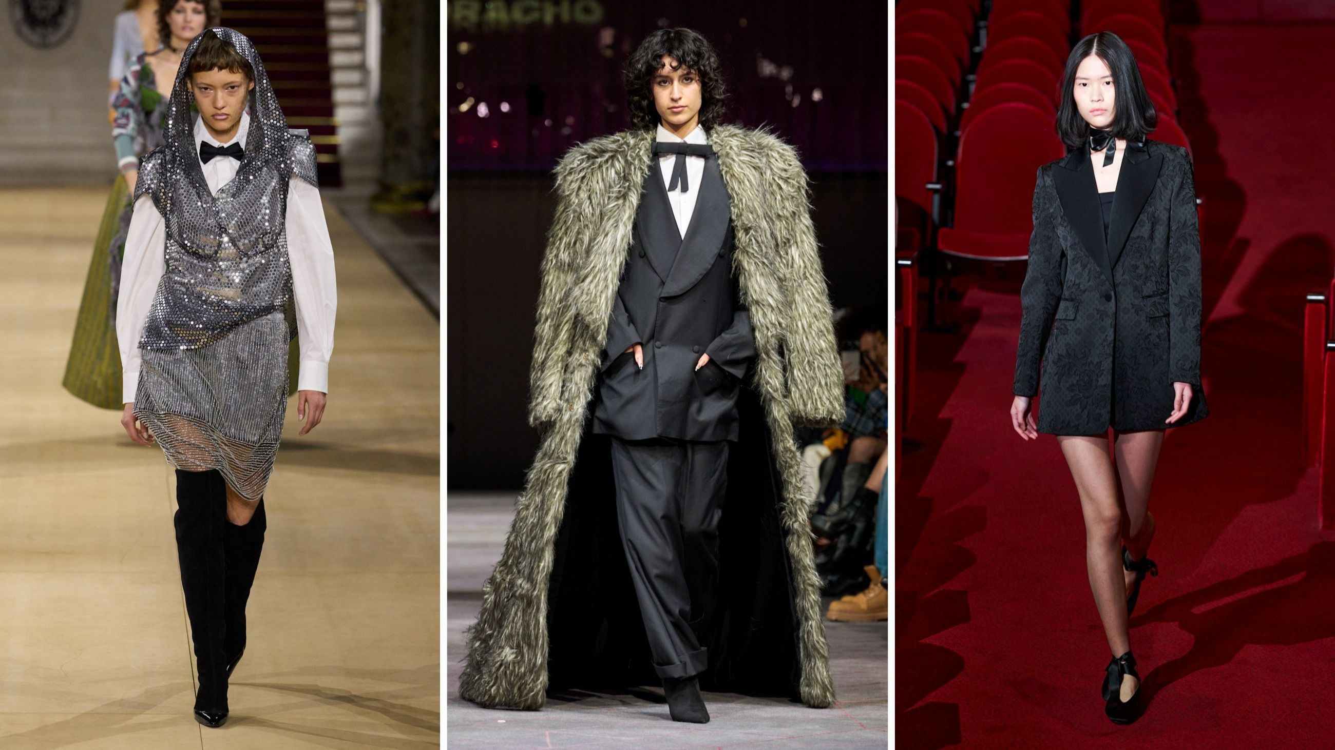 Da sinistra Andreas Kronthaler per Vivienne Westwood, Helen Anthony, Ungaro; FW2526 - Credits: Launchmetrics.com/Spotlight