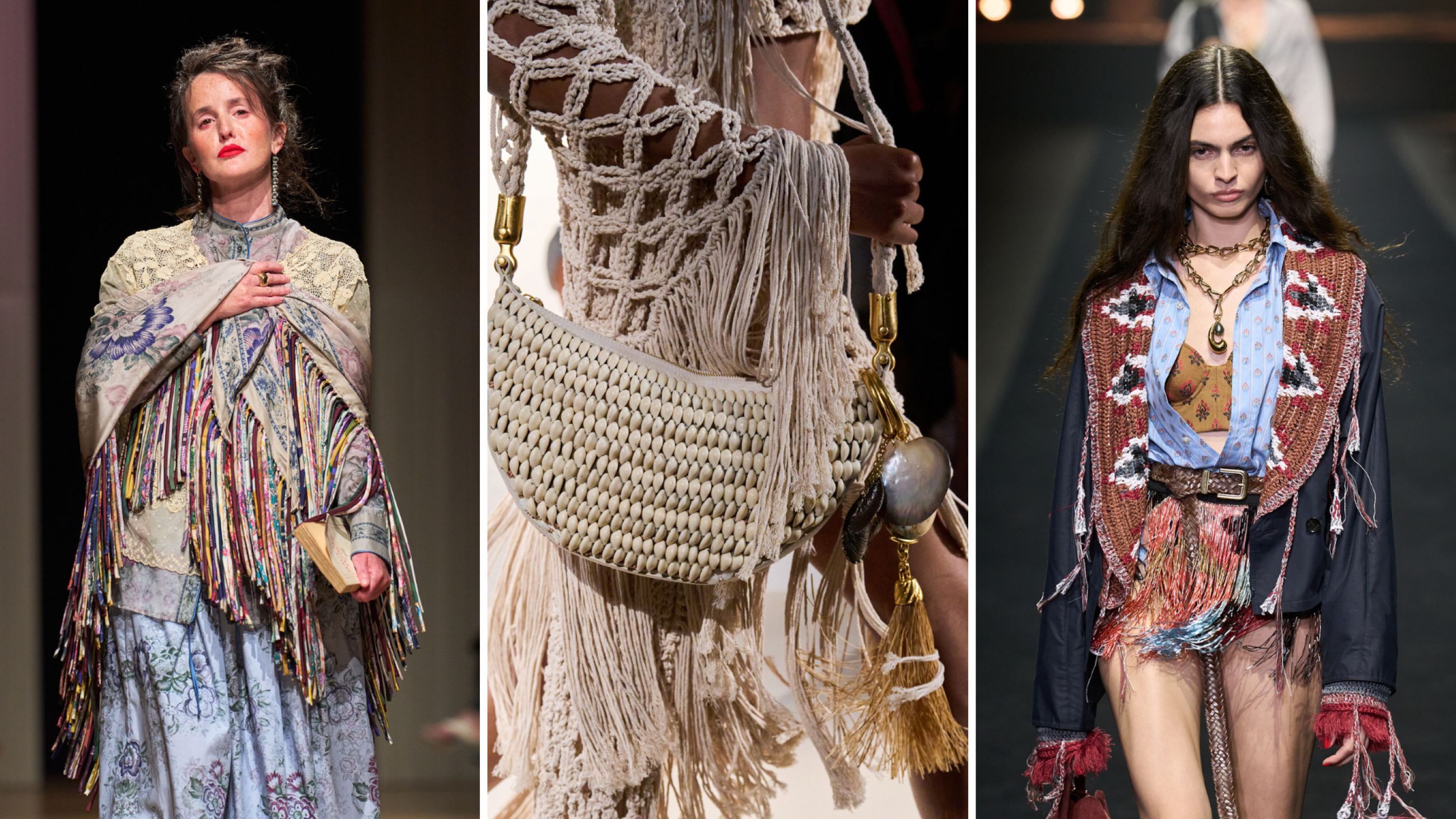 Da sinistra: Pierre-Louis Mascia; Balmain; Etro SS26 - Credits Launchmetrics.com/Spotlight