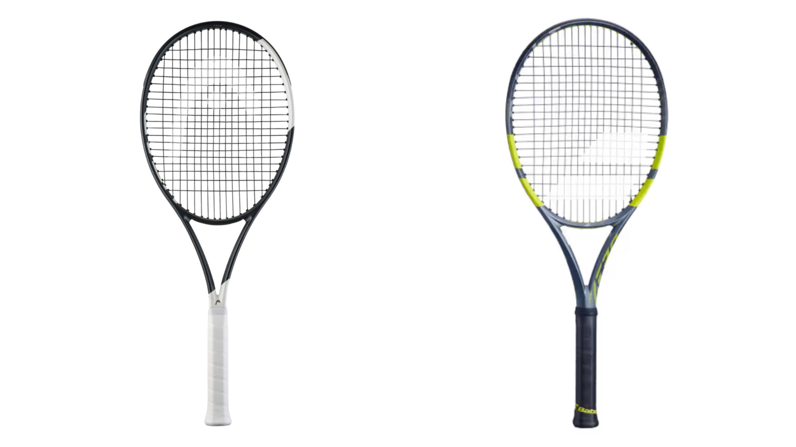 Da sinistra: HEAD Speed Tour Tennis Racquet; Babolat Pure Aero - Courtesy Press Office