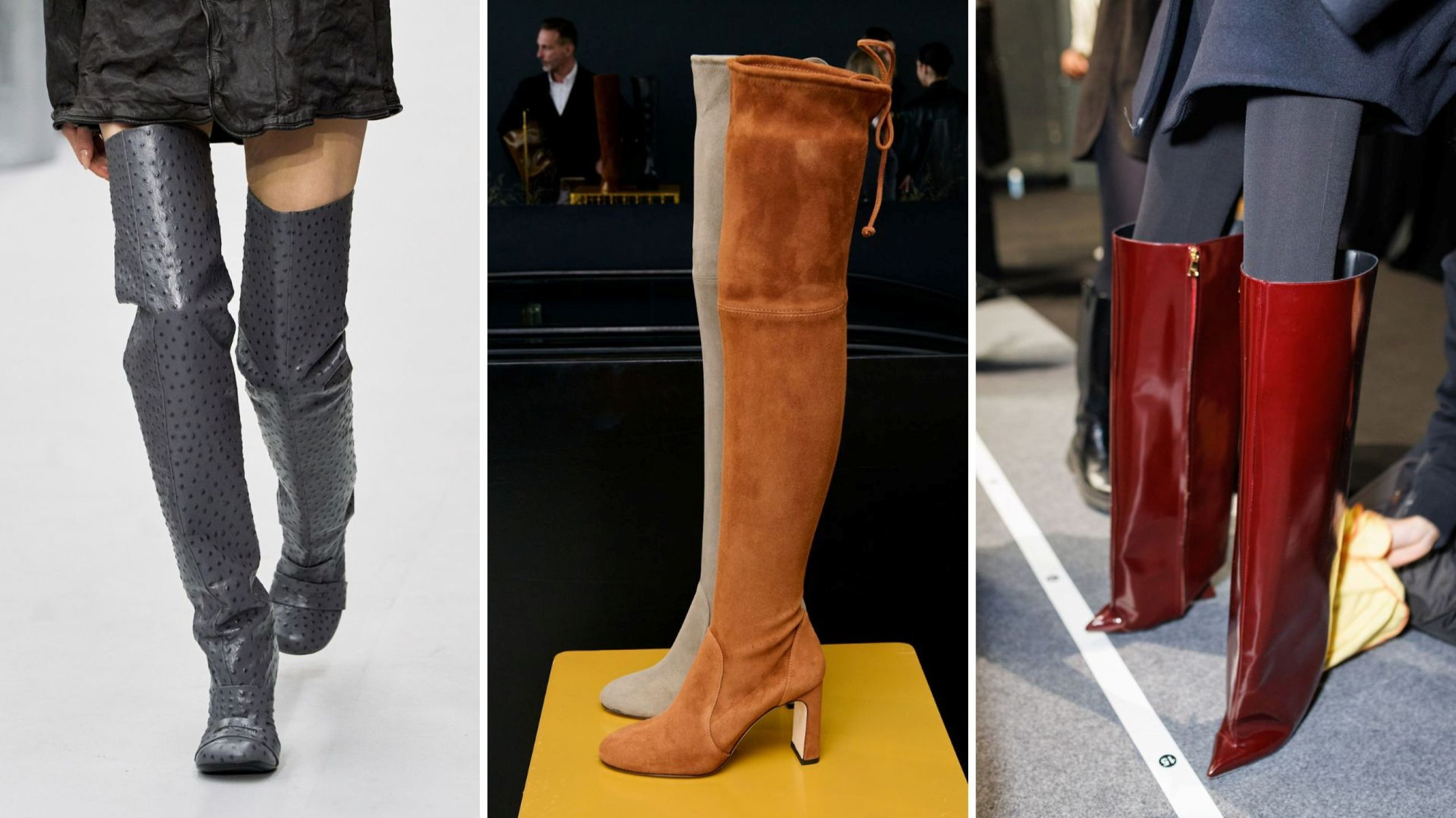 Acne Studios FW25; Weitzman FW25; Balmain FW25 - Credits Launchmetrics.com/Spotlight