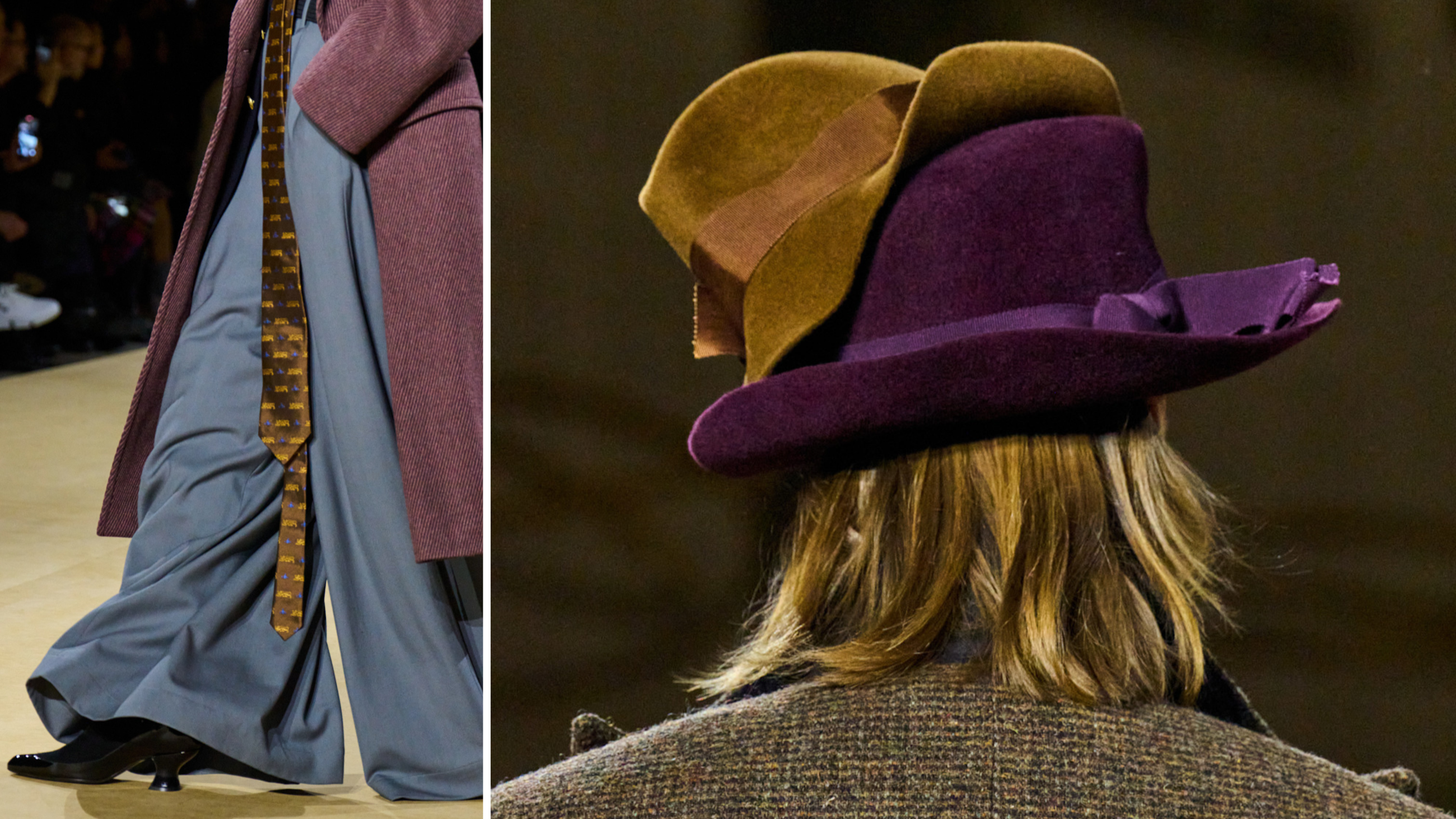 Particolari di alcuni look andati in scena durante la sfilata di Andreas Kronthaler per Vivienne Westwood FW2526 - Credits: Launchmetrics.com/Spotlight