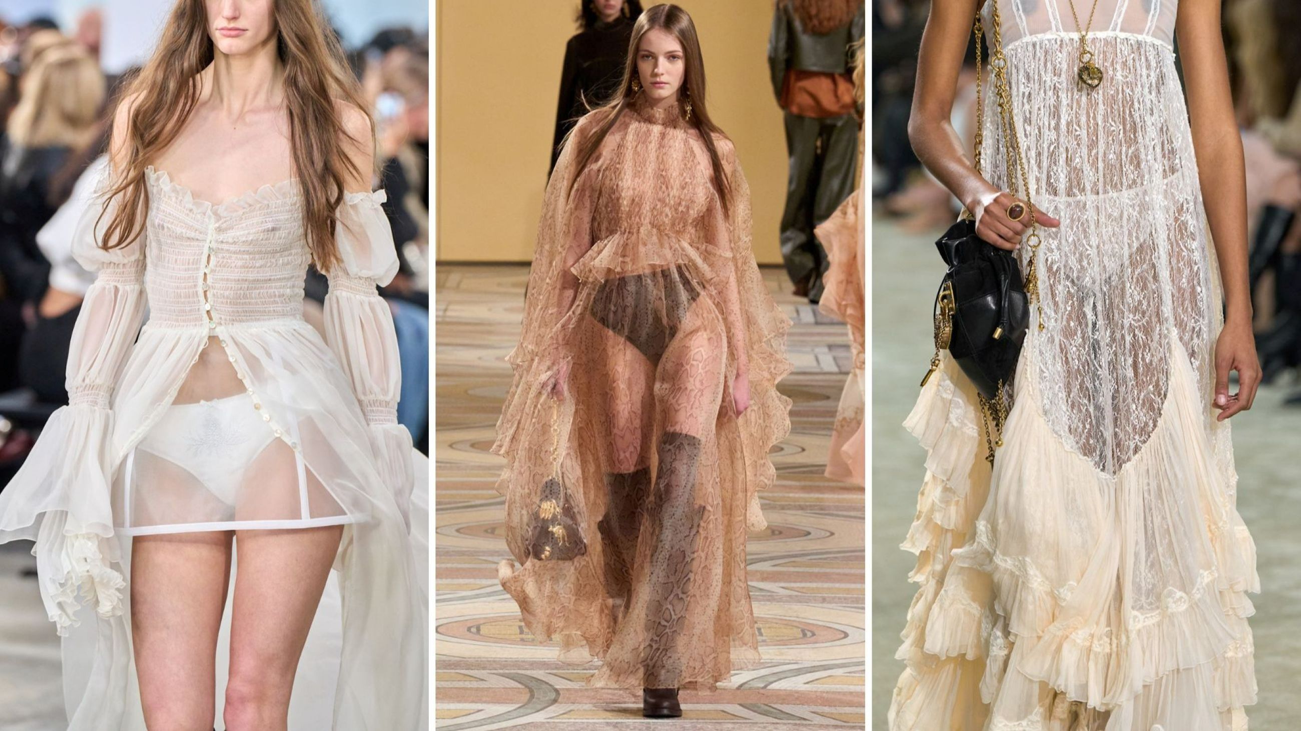 Blumarine FW25; Zimmermann FW25; Chloé FW25 - Credits Launchmetrics.com/Spotlight