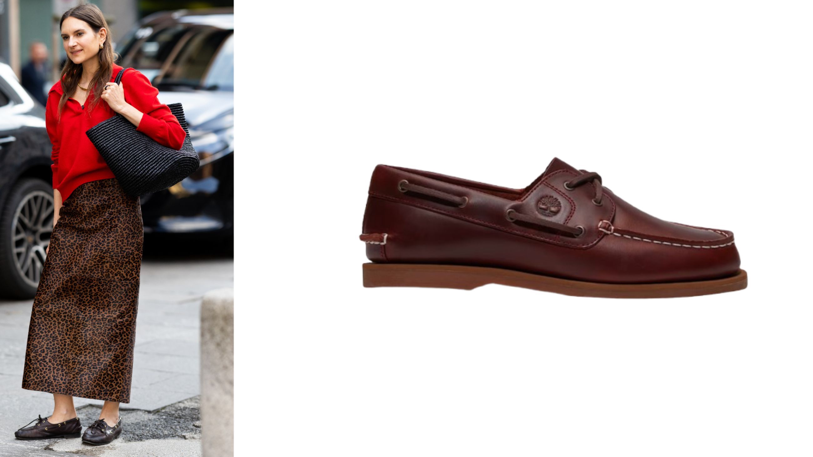 Da sinistra: Milano Design Week 2026 - Credits Getty Images; Timberland Scarpa da Barca Classic da Donna in bordeaux - Credits Brand/Press Office