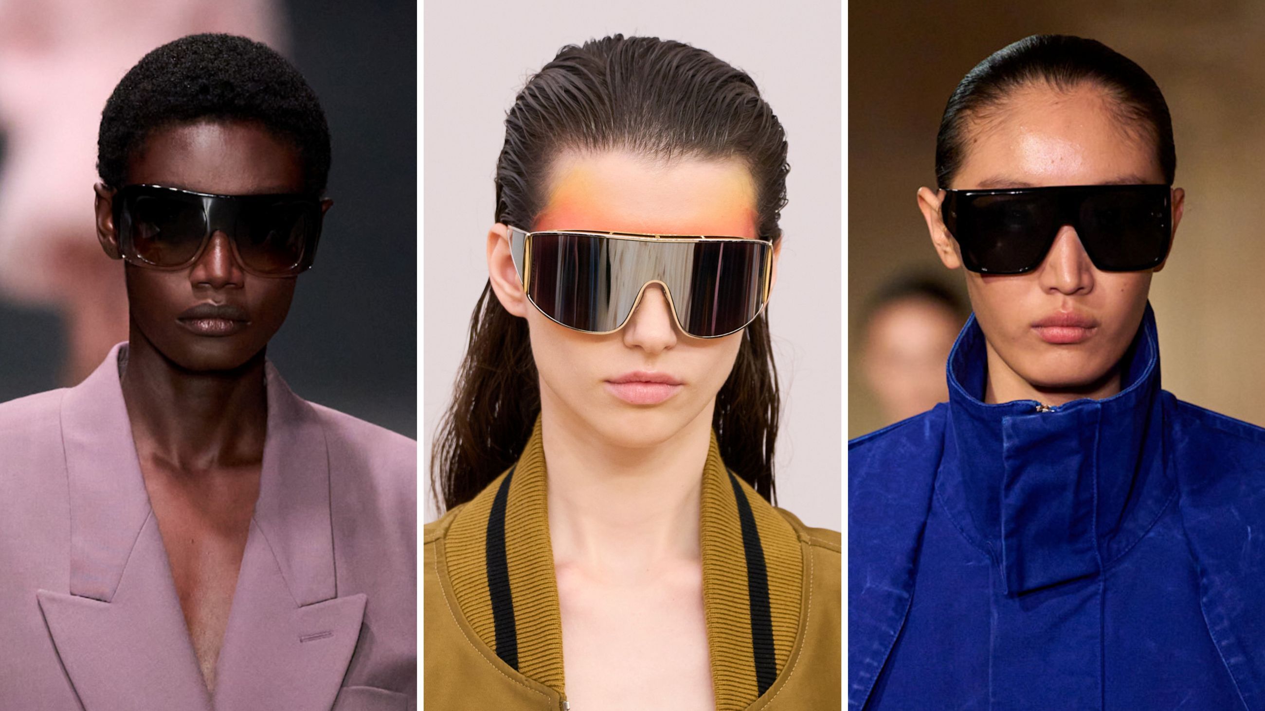 Dalle passerelle PE26: da sinistra Stella McCartney; Loewe; Victoria Beckham - Credits: launchmetrics.com/Spotlight