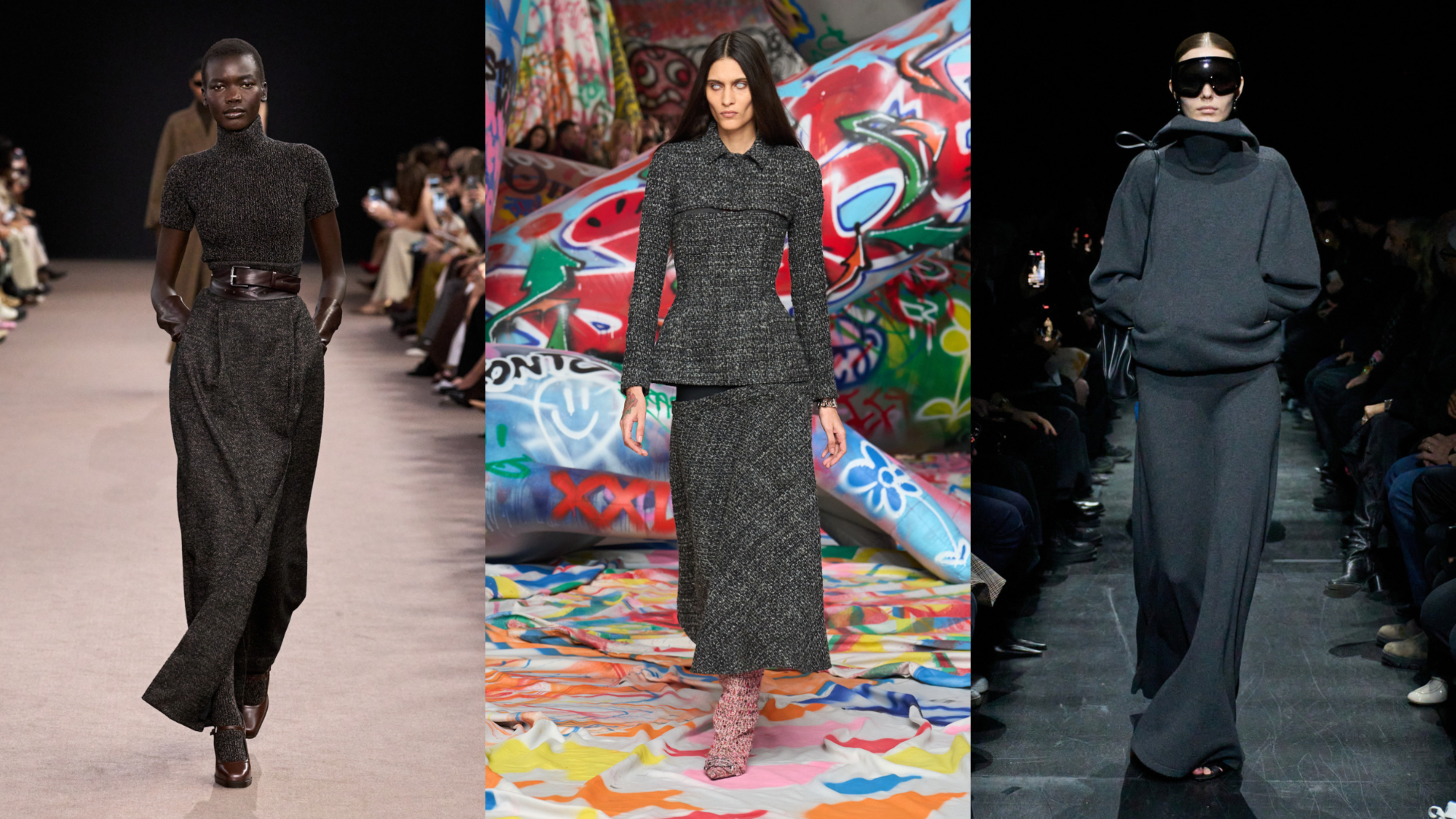 Da sinistra Max Mara; Diesel; Balenciaga FW25 - Credits: Launchmetrics.com/Spotlight