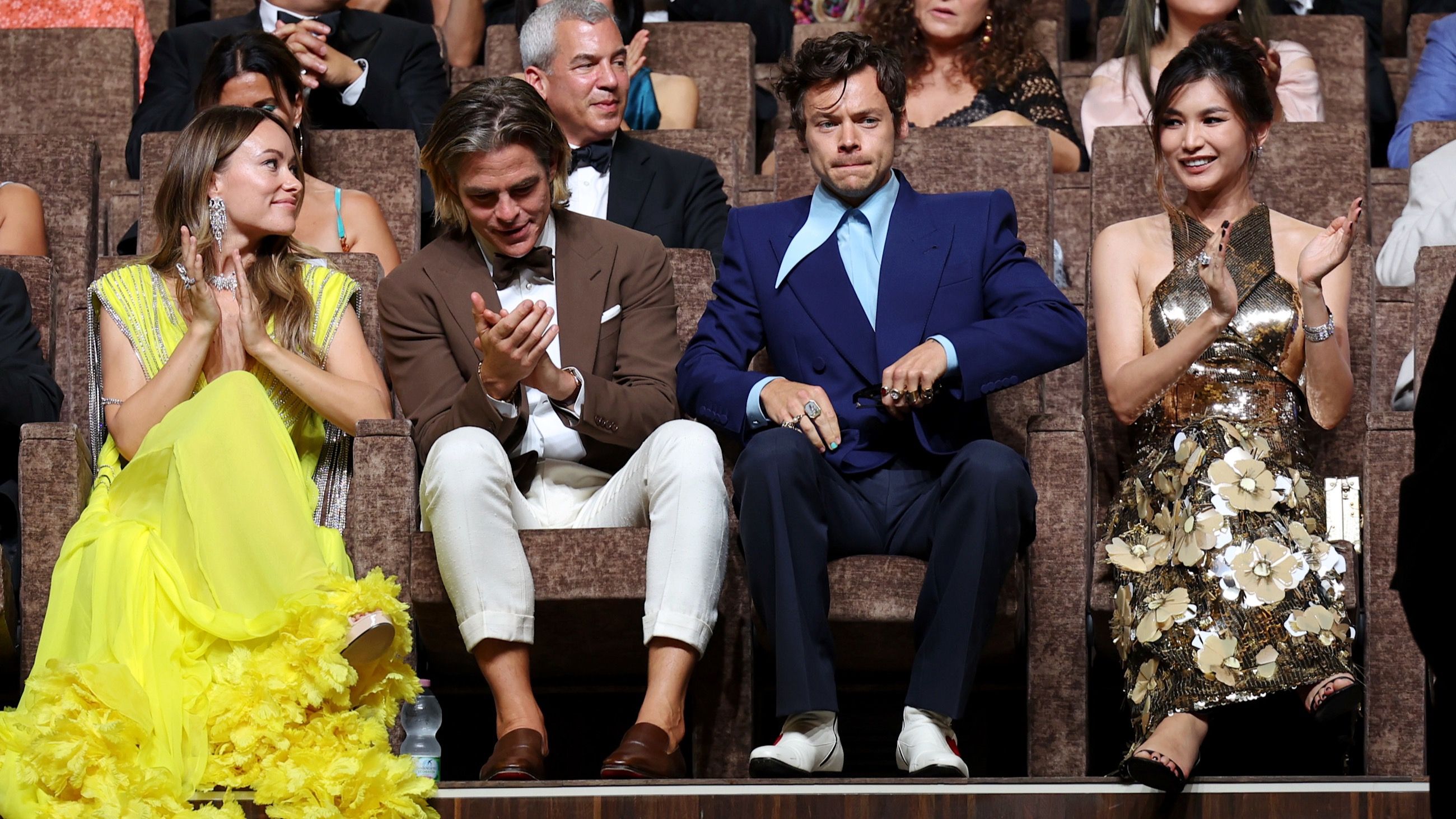 Olivia Wilde, Chris Pine, Harry Styles e Gemma Chan partecipano alla cerimonia del Campari Passion for Film Award 2022, durante la 79ª Mostra Internazionale d’Arte Cinematografica di Venezia, il 31 agosto 2022, a Venezia, Italia - Credits: Getty Images