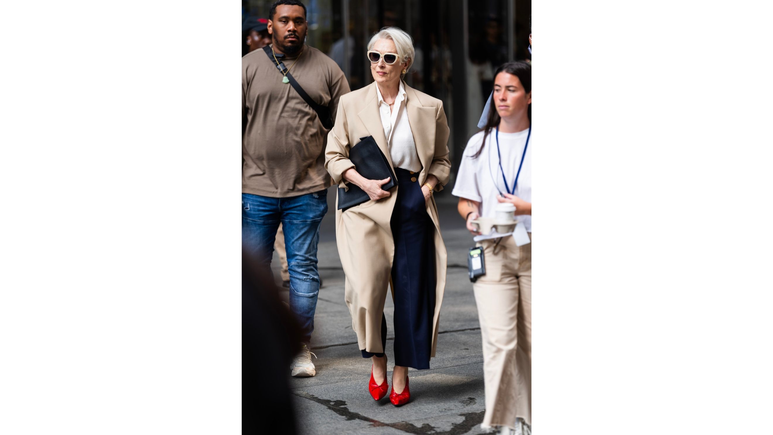 Meryl Streep sul set de Il Diavolo Veste Prada 2, a New York
Credits: Getty Images