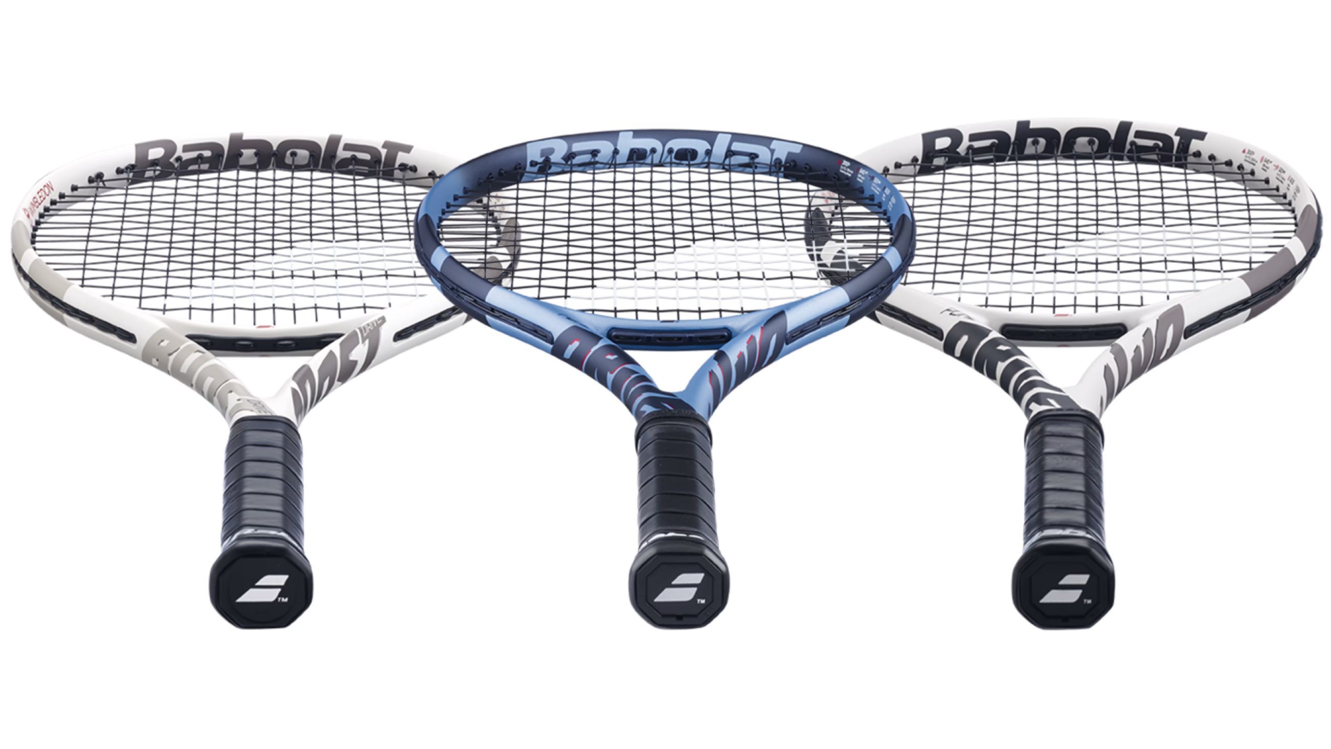 Da sinistra: Babolat Boost Wimbledon; Babolat Pure Drive Gen11; Babolat Pure Drive Wimbledon - Courtesy Press Office