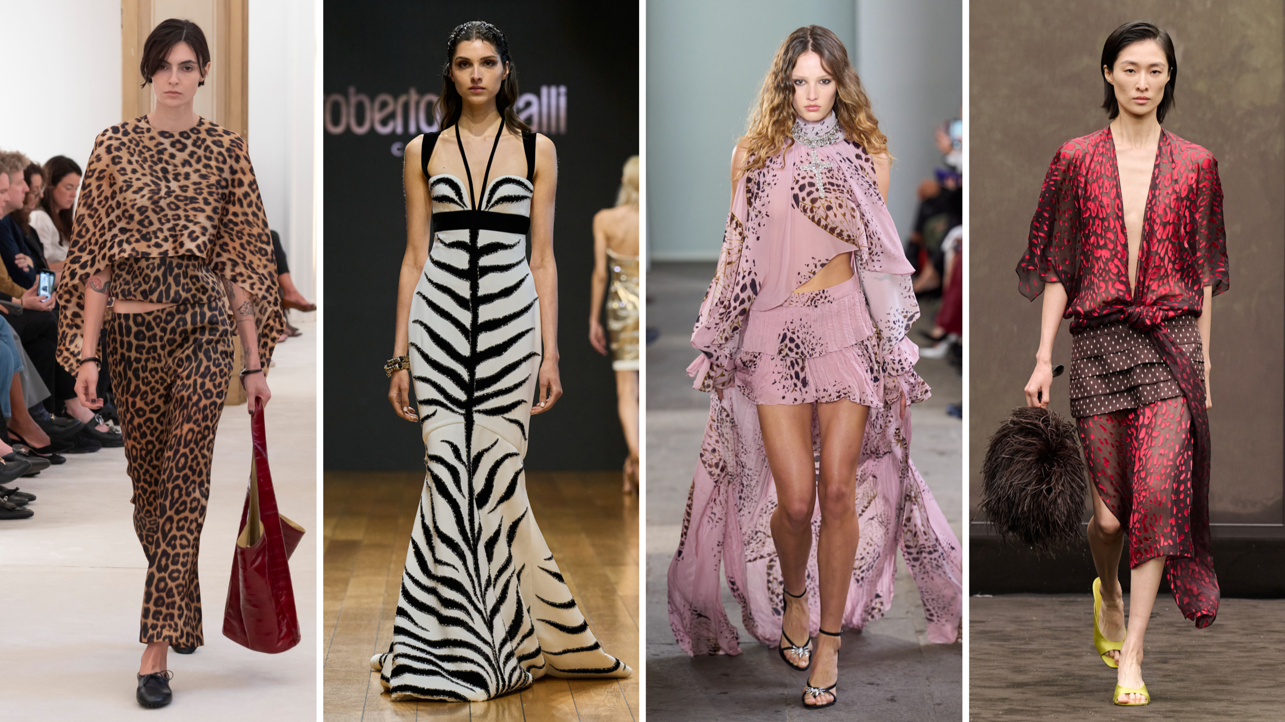 Alberta Ferretti SS26 - Credits: Press Office; Roberto Cavalli, Blumarine, Ferragamo; SS26 - Credits: Launchmetrics.com/Spotlight
