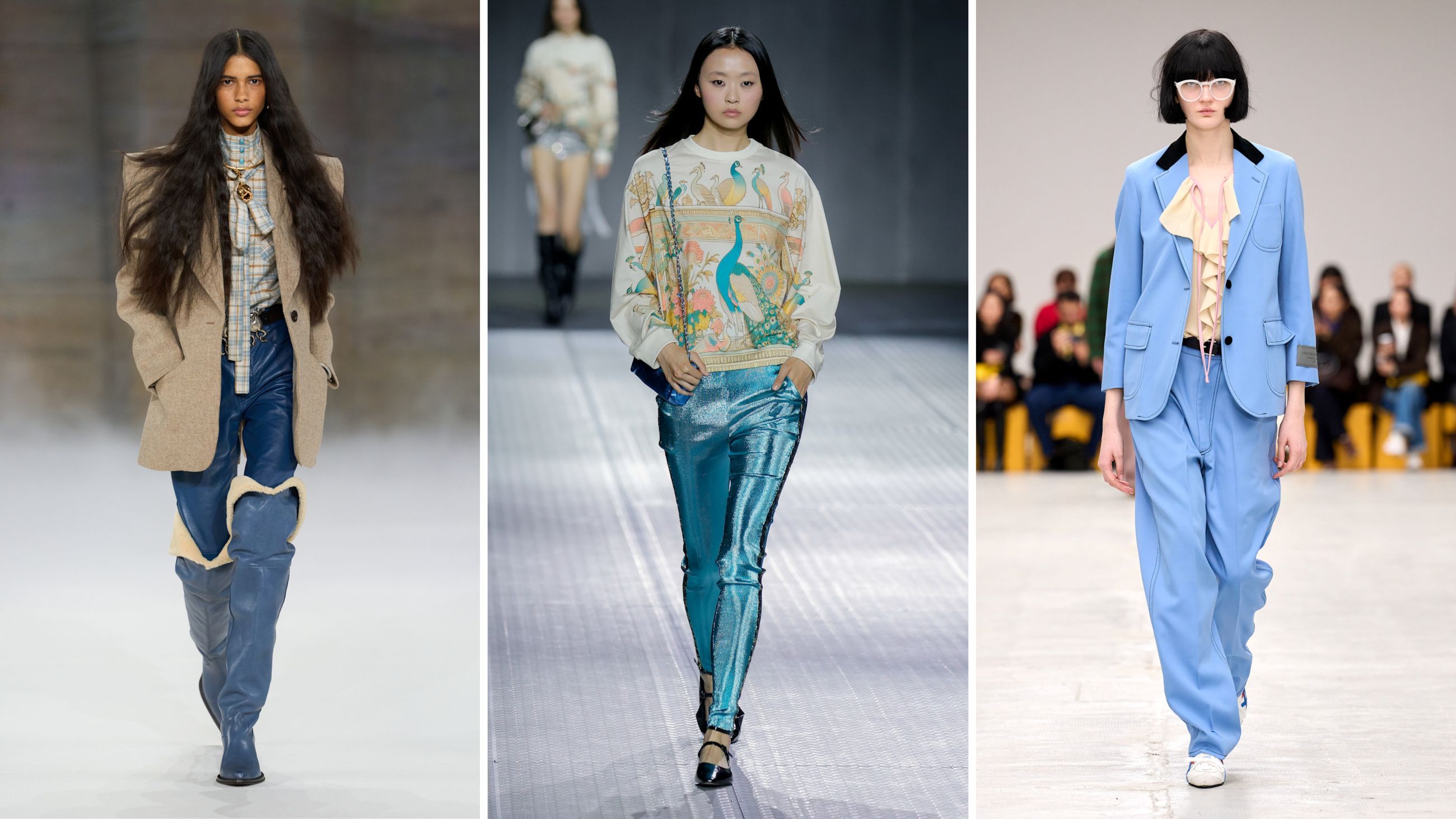 Dalle collezioni FW26: da sinistra Chloé; Custo Barcelona; Onitsuka Tiger - Credits: Launchmetrics.com/Spotlight