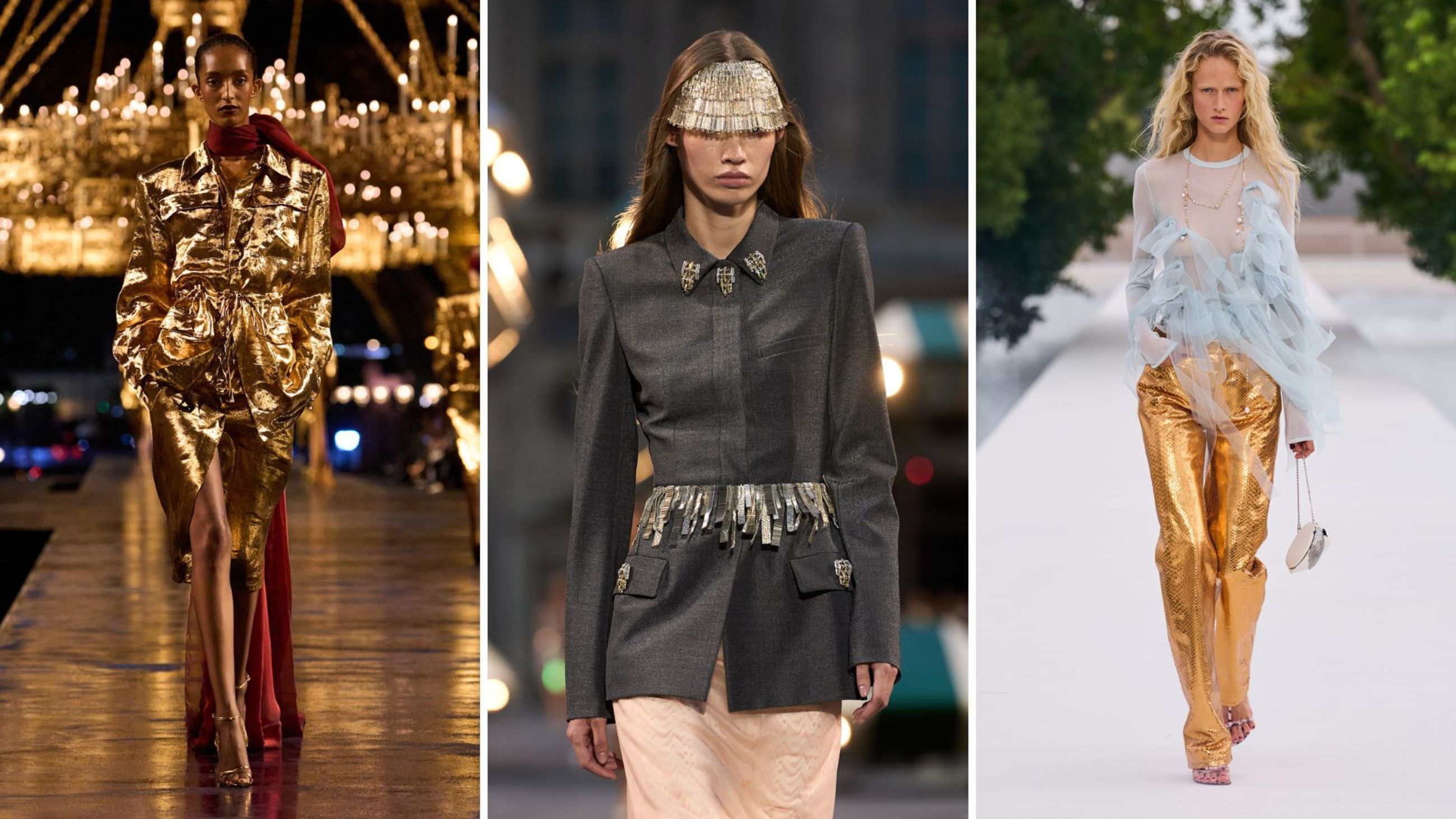 Saint Laurent, Louis Vuitton e Dior SS27 - Credits: Launchmetrics.com/Spotlight
