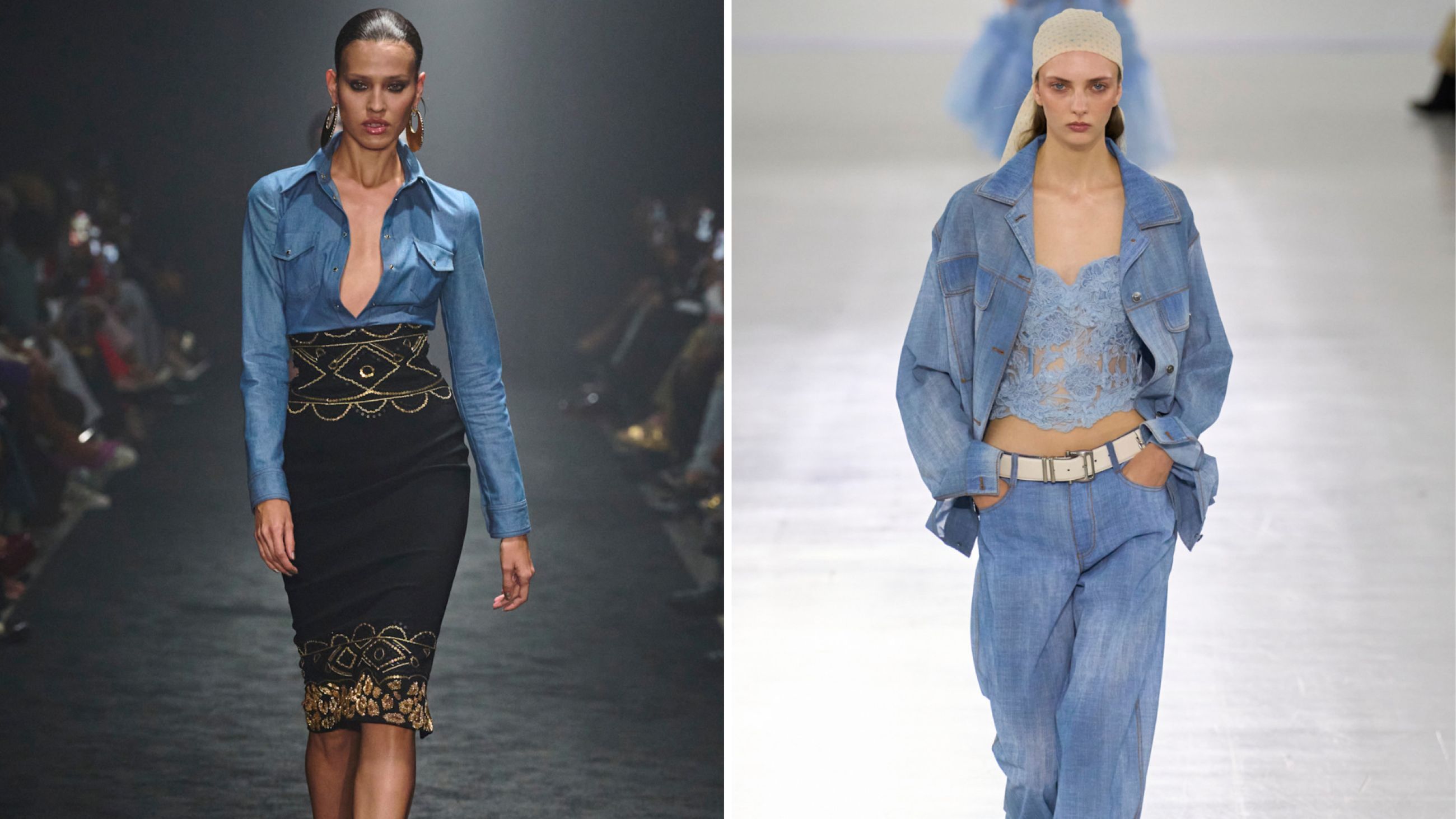 Da sinistra: Sergio Hudson; Ermanno Scervino SS26 - Credits Launchmetrics.com/Spotlight 