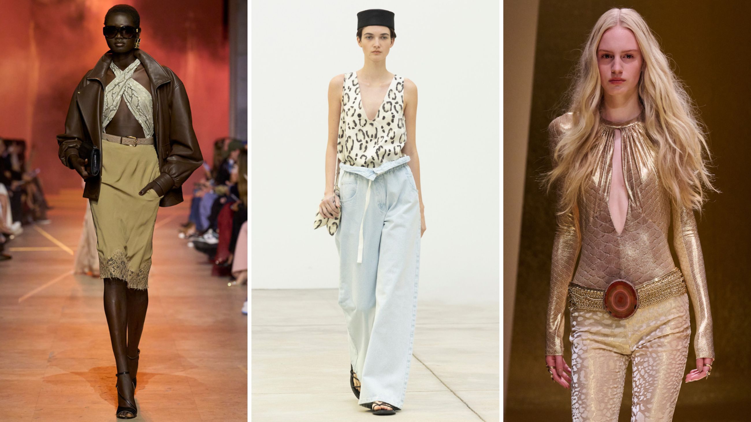 Da sinistra: Elia Saab S26; Wijnants S26; Roberto Cavalli S26 - Credits Launchmetrics
