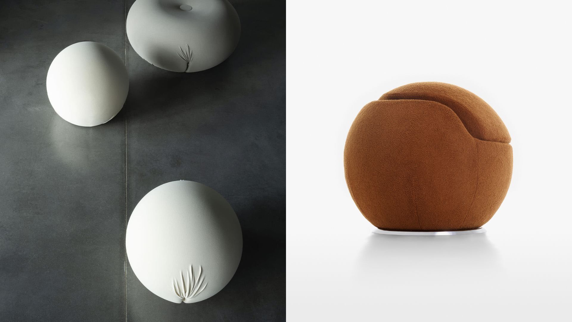 Baleri Italia, Tatino; Acerbis, Ball Chair - Credits: Courtesy Baleri italia; Courtesy Lorenzo Cappellini Baio 