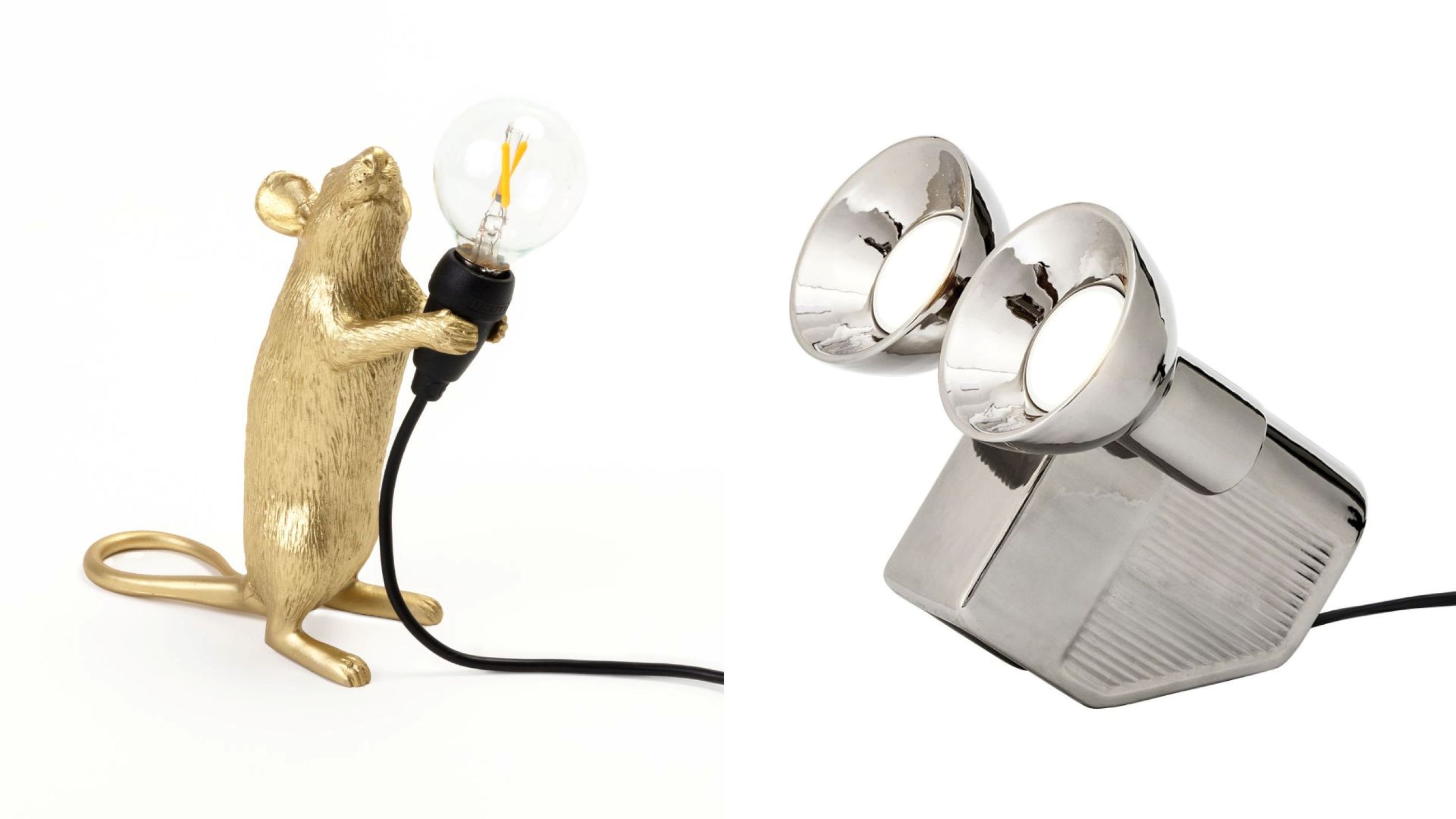 Olo Lamp design Jean-Baptiste Fastrez per Moustache; Mouse Standing design Marcantonio per Seletti - Credits: Courtesy Press Office