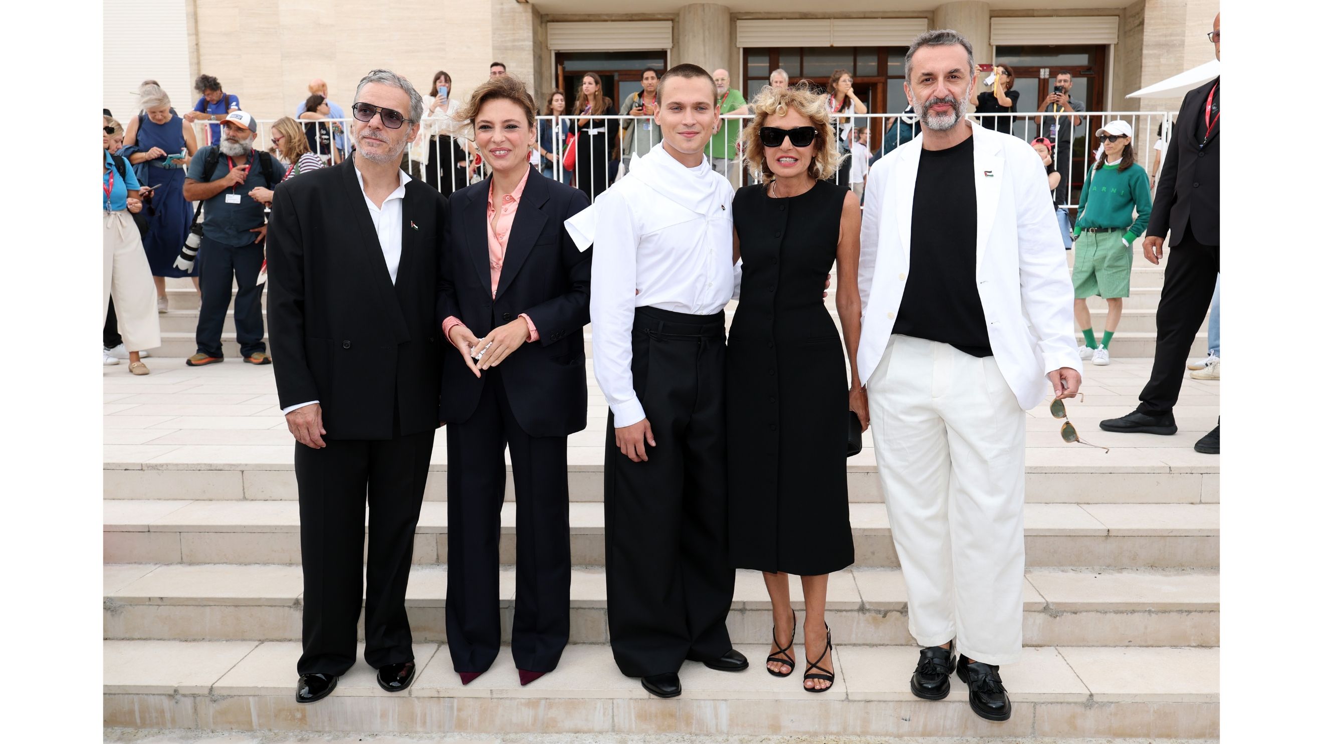 Francesco Colella, Jasmine Trinca, Saul Nanni, Valeria Golino e Nicolangelo Gelormini 
Credit: Getty Images