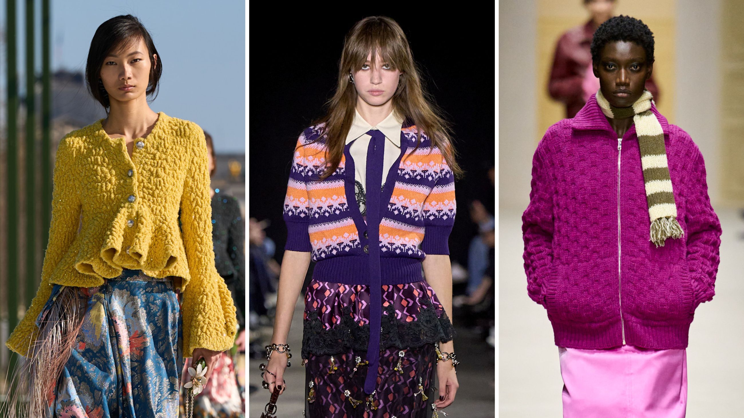 Dalle collezioni FW26: da sinistra Christian Dior; Rabanne; Prada - Credits: Launchmetrics.com/Spotlight