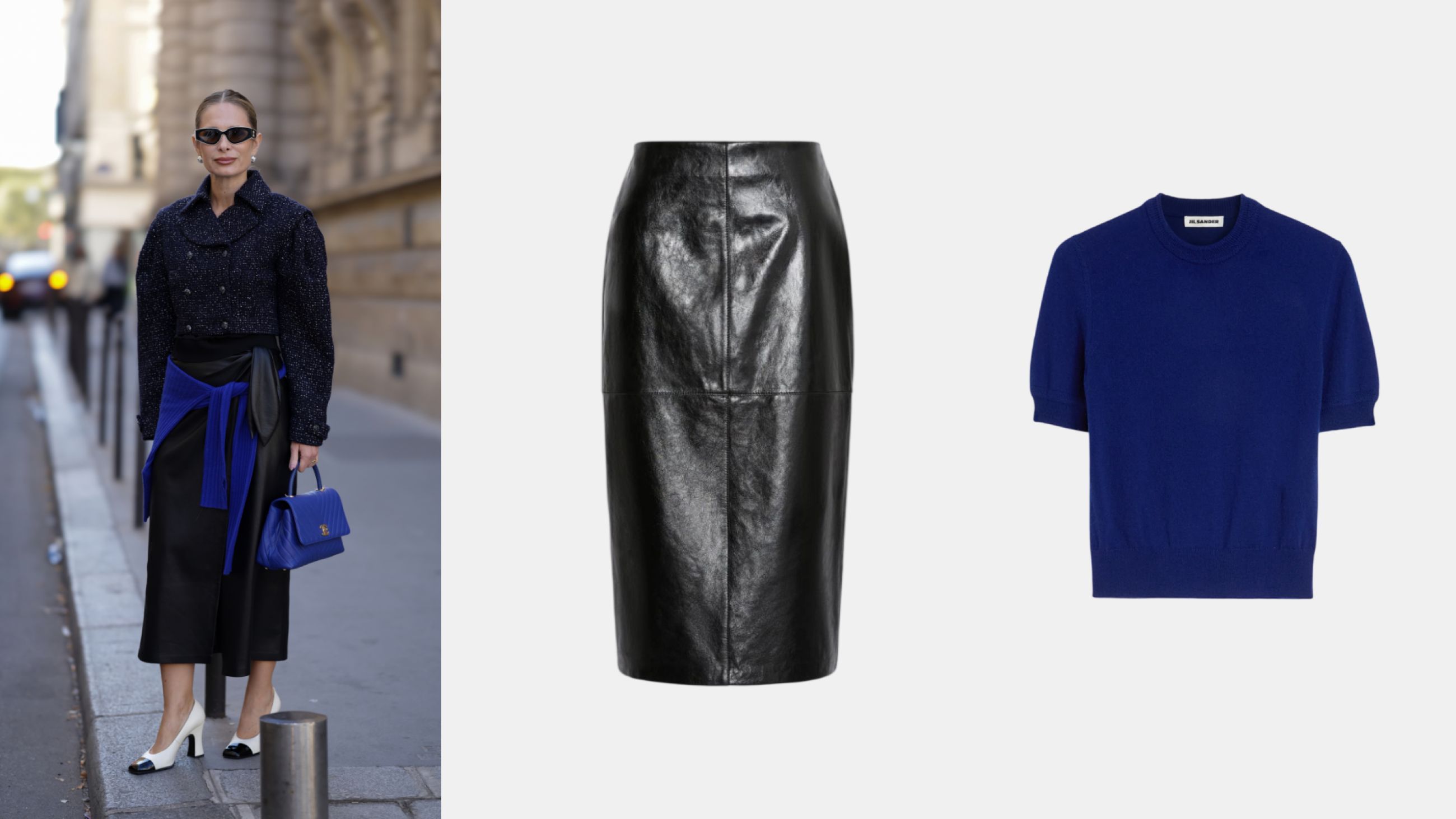 Da sinistra: Credits Getty Images; Gonna Sportmax; Maglia Jil Sander